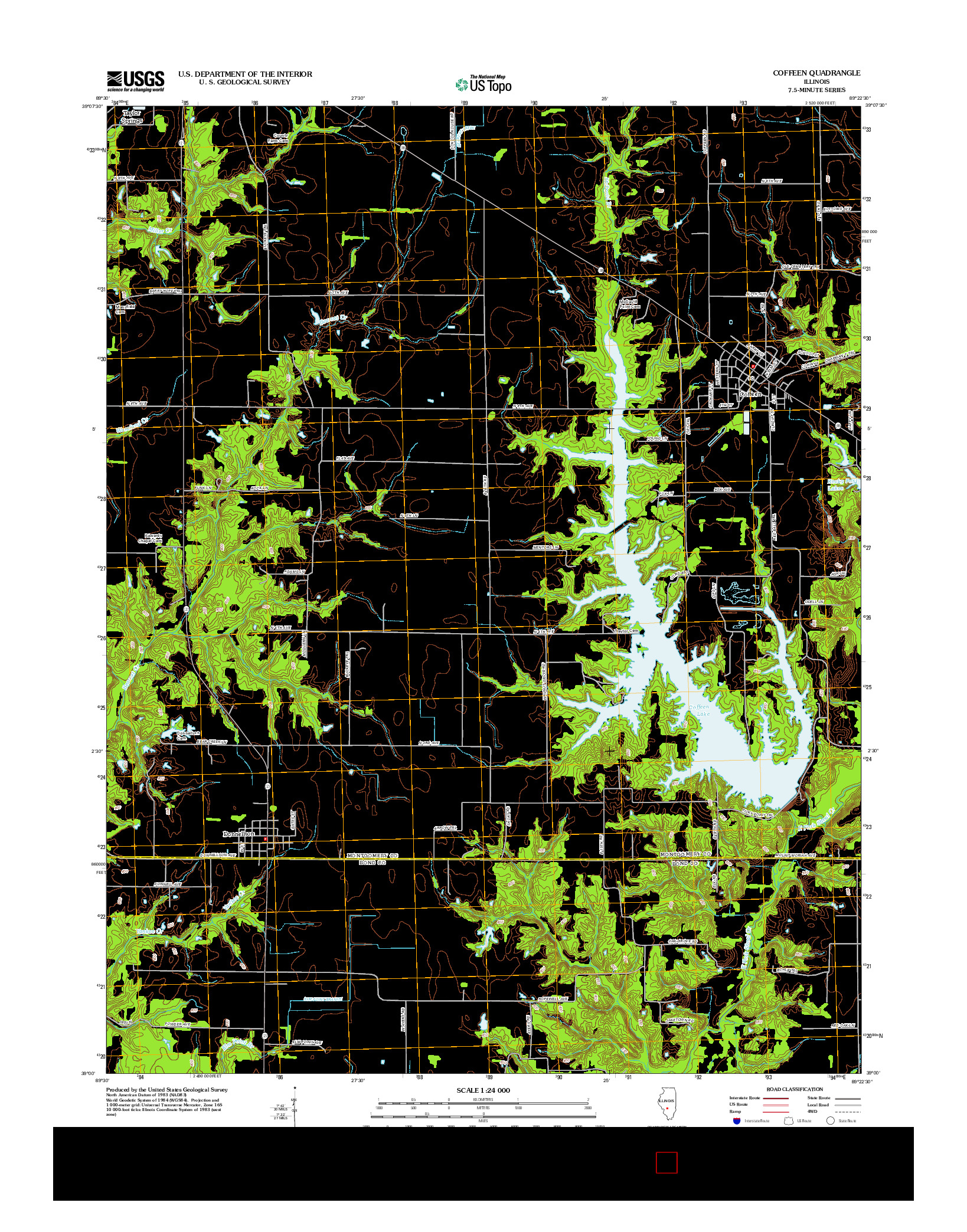 USGS US TOPO 7.5-MINUTE MAP FOR COFFEEN, IL 2012