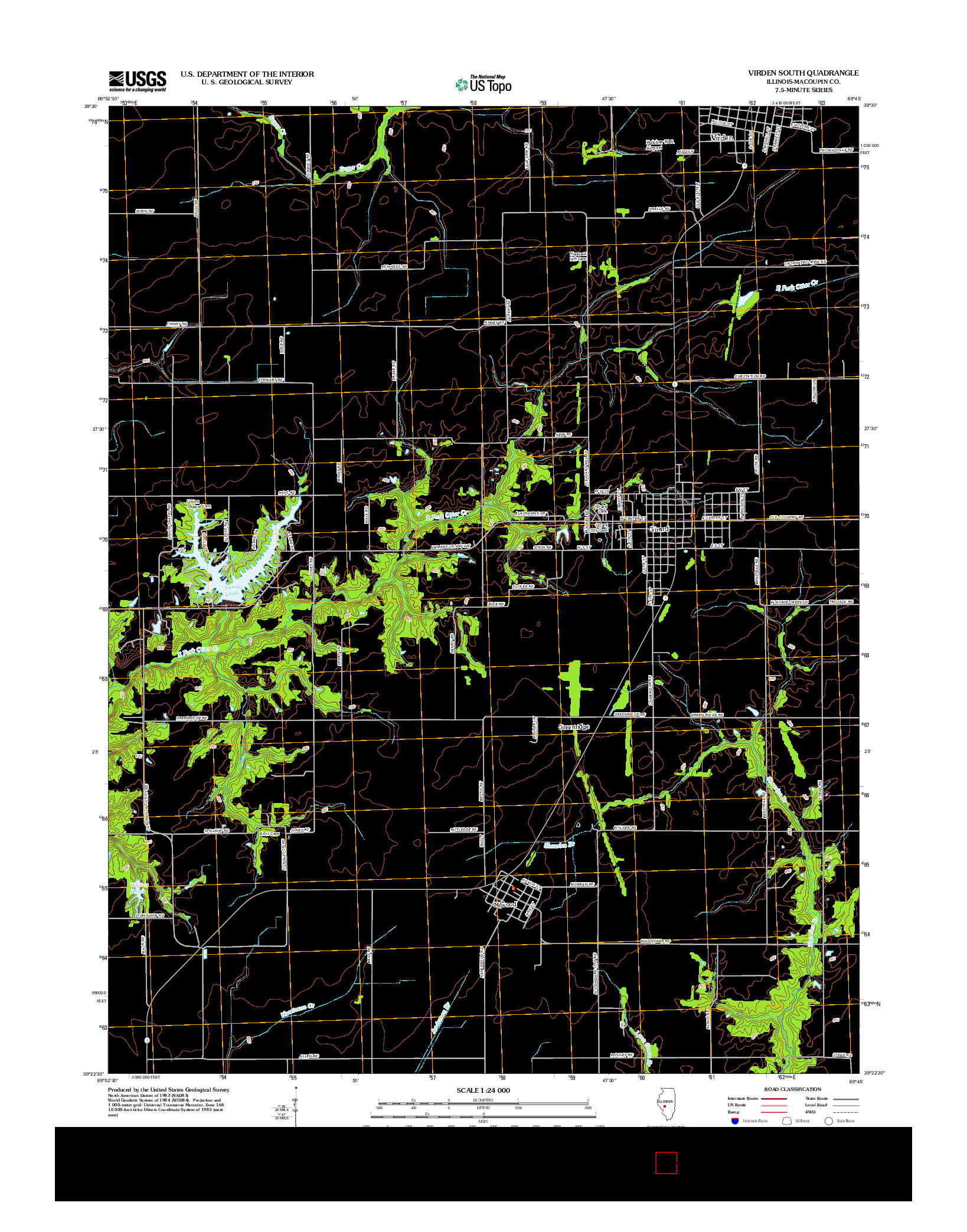 USGS US TOPO 7.5-MINUTE MAP FOR VIRDEN SOUTH, IL 2012