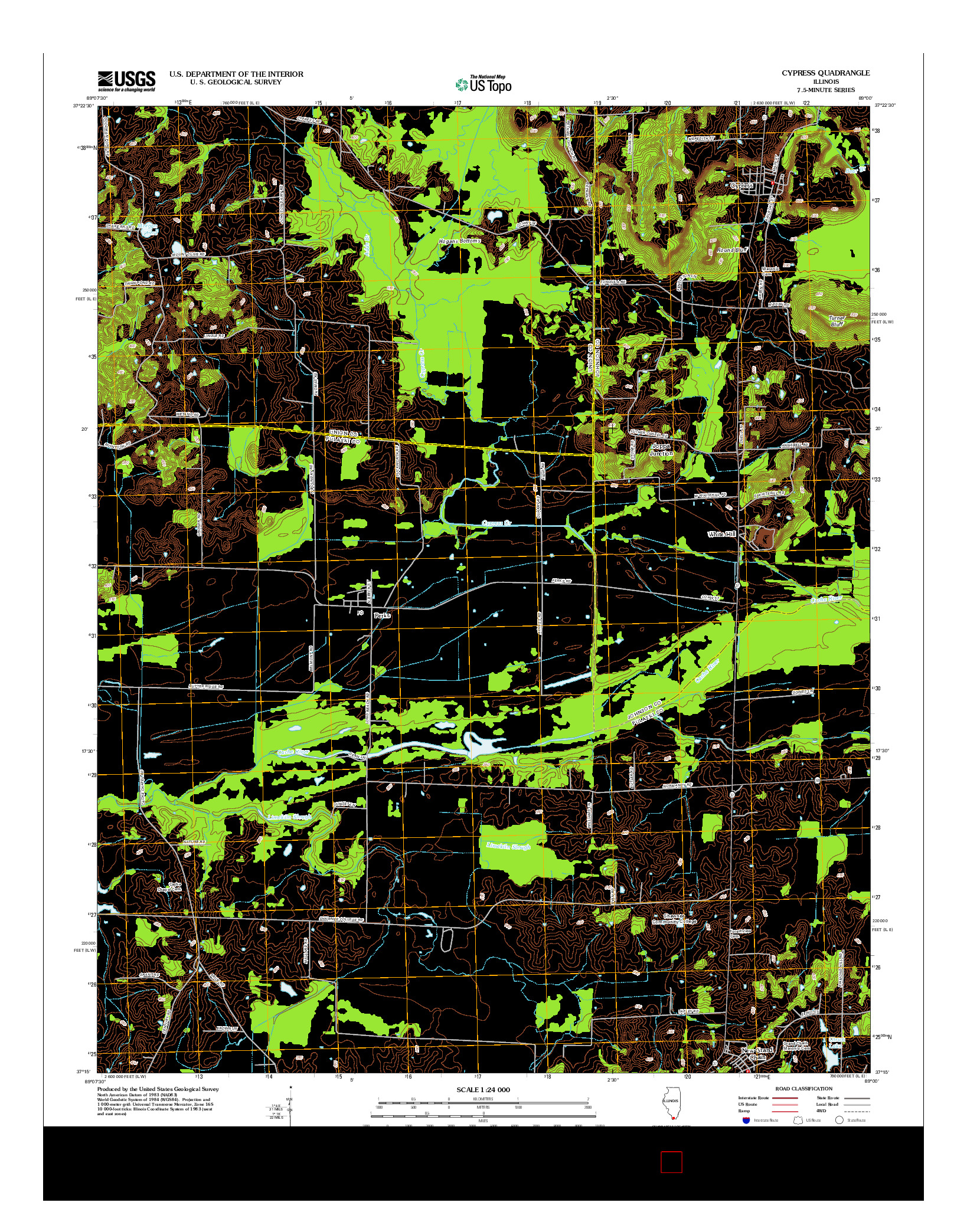 USGS US TOPO 7.5-MINUTE MAP FOR CYPRESS, IL 2012