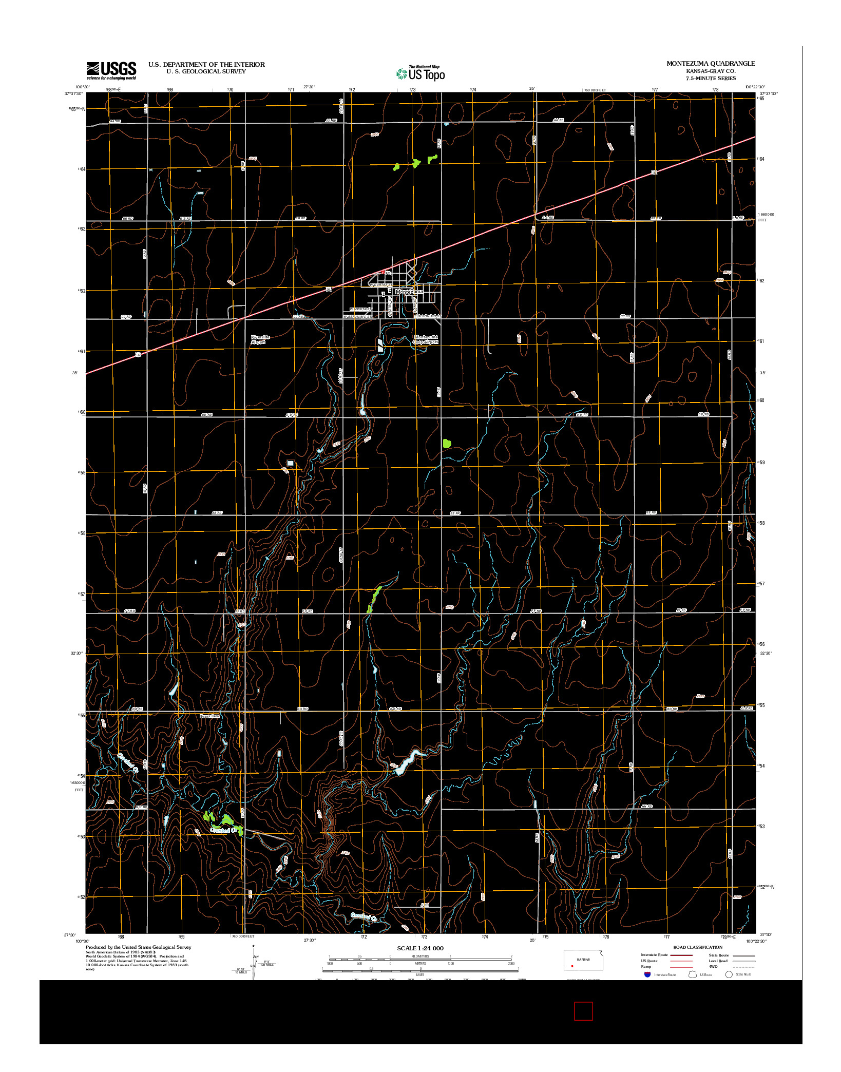 USGS US TOPO 7.5-MINUTE MAP FOR MONTEZUMA, KS 2012