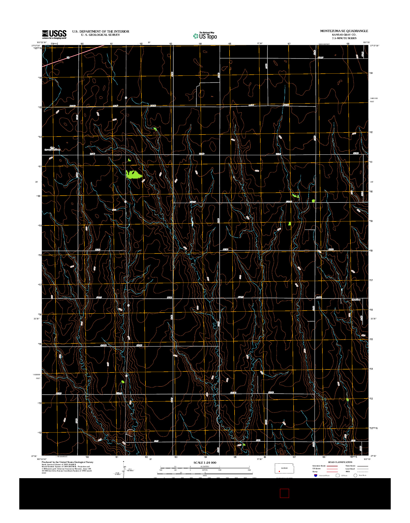 USGS US TOPO 7.5-MINUTE MAP FOR MONTEZUMA SE, KS 2012