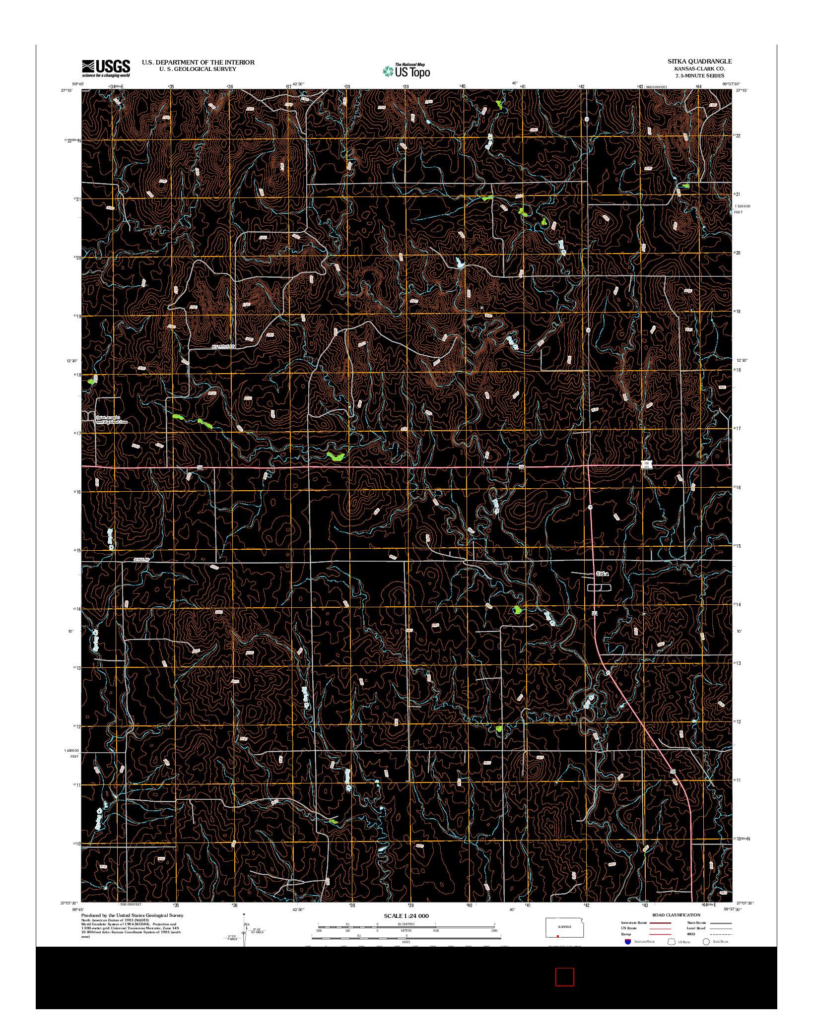 USGS US TOPO 7.5-MINUTE MAP FOR SITKA, KS 2012