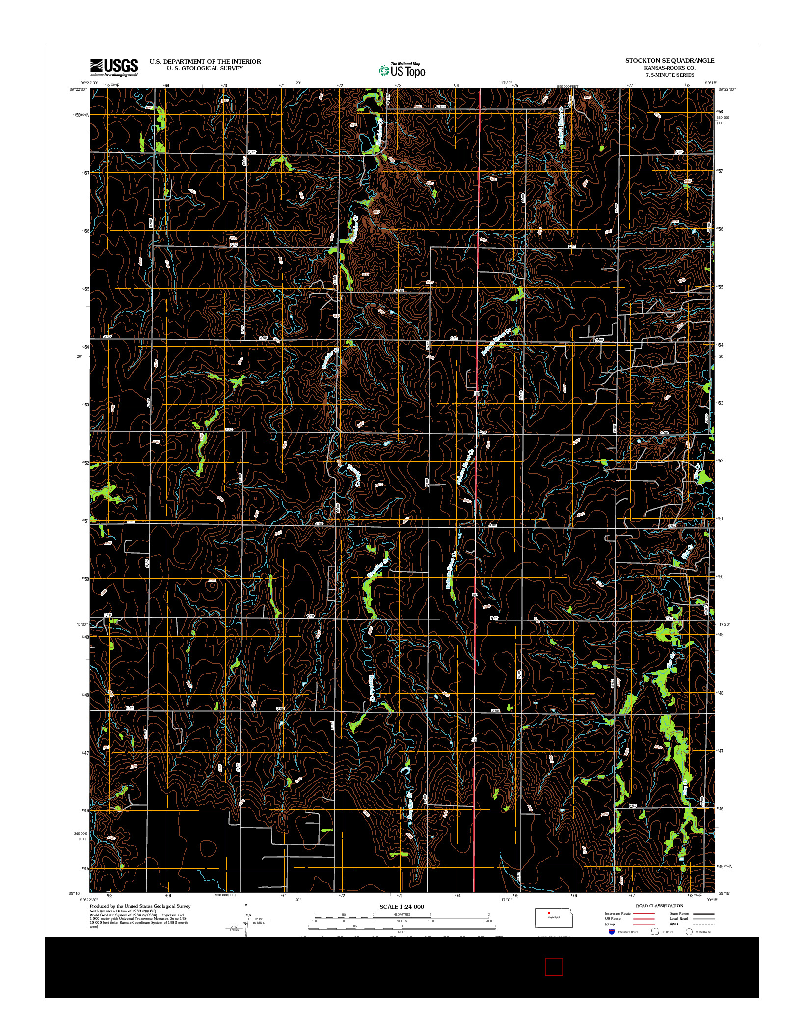 USGS US TOPO 7.5-MINUTE MAP FOR STOCKTON SE, KS 2012