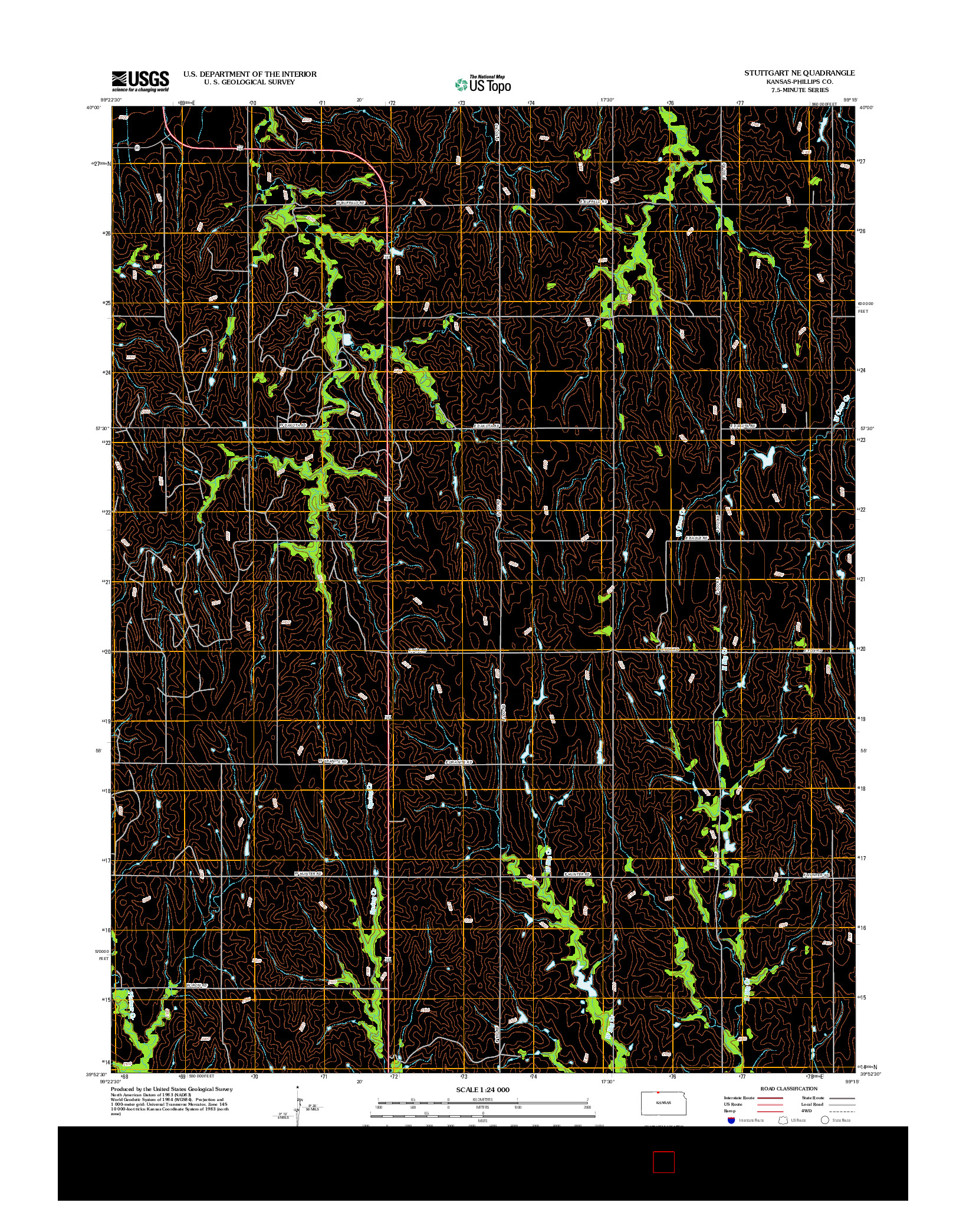 USGS US TOPO 7.5-MINUTE MAP FOR STUTTGART NE, KS 2012