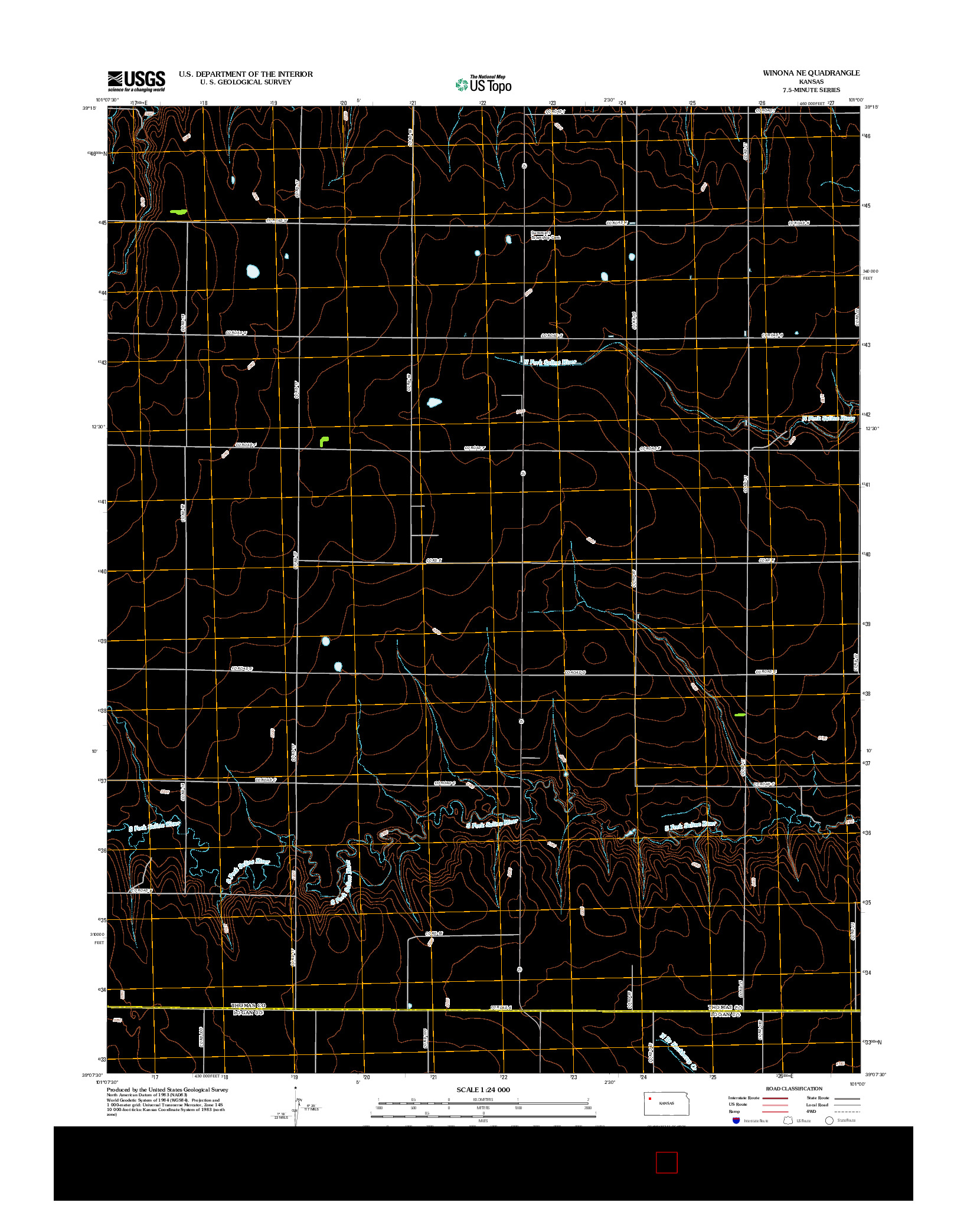 USGS US TOPO 7.5-MINUTE MAP FOR WINONA NE, KS 2012