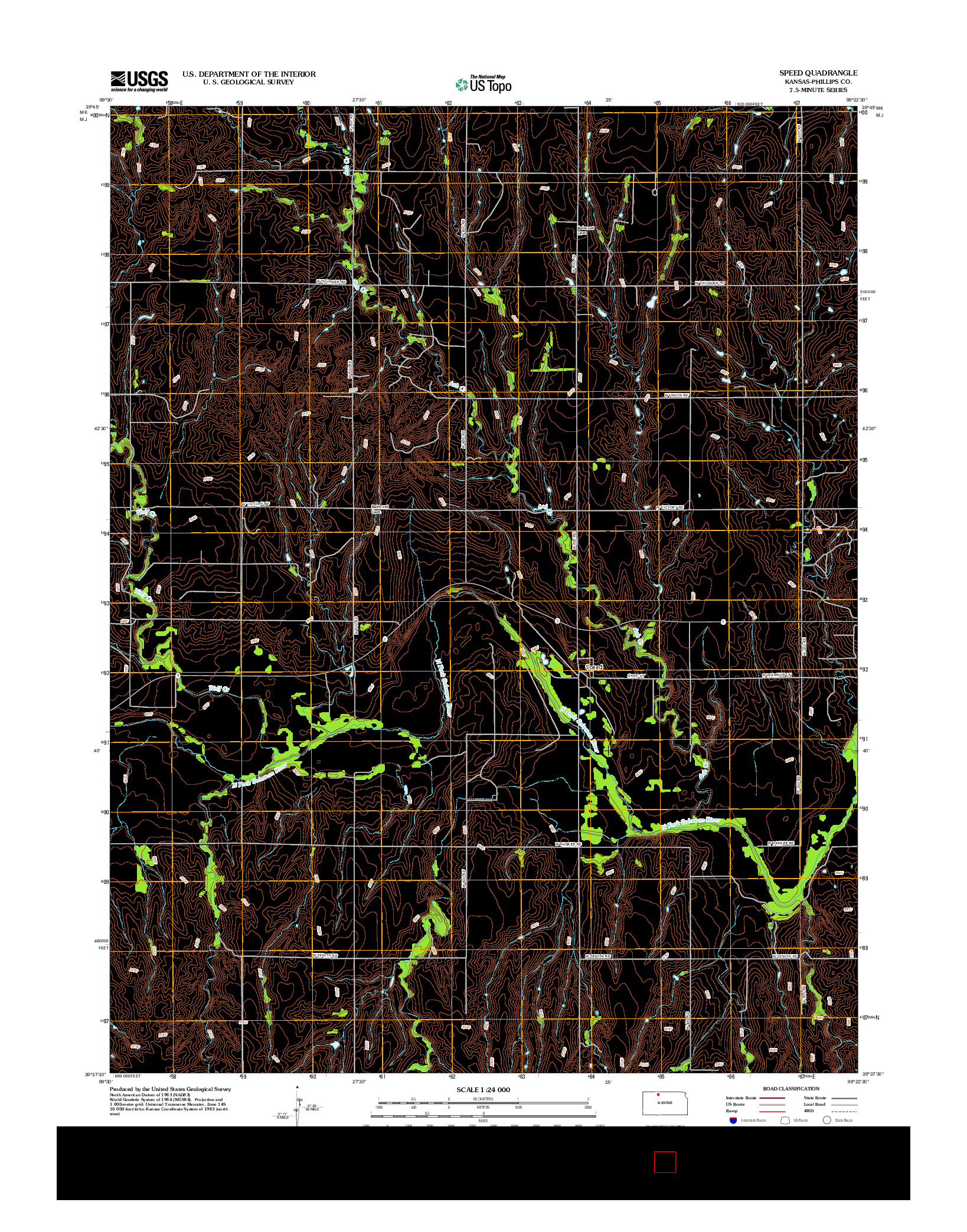 USGS US TOPO 7.5-MINUTE MAP FOR SPEED, KS 2012