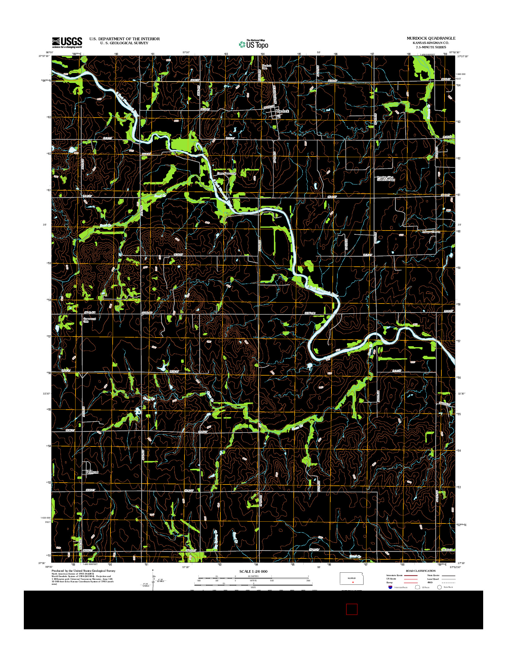 USGS US TOPO 7.5-MINUTE MAP FOR MURDOCK, KS 2012