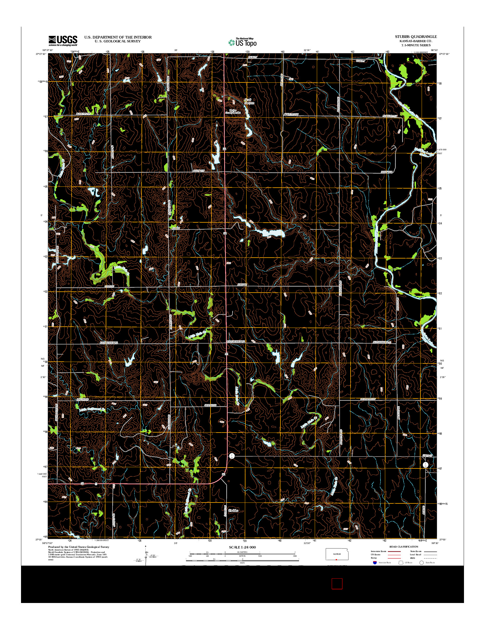 USGS US TOPO 7.5-MINUTE MAP FOR STUBBS, KS 2012