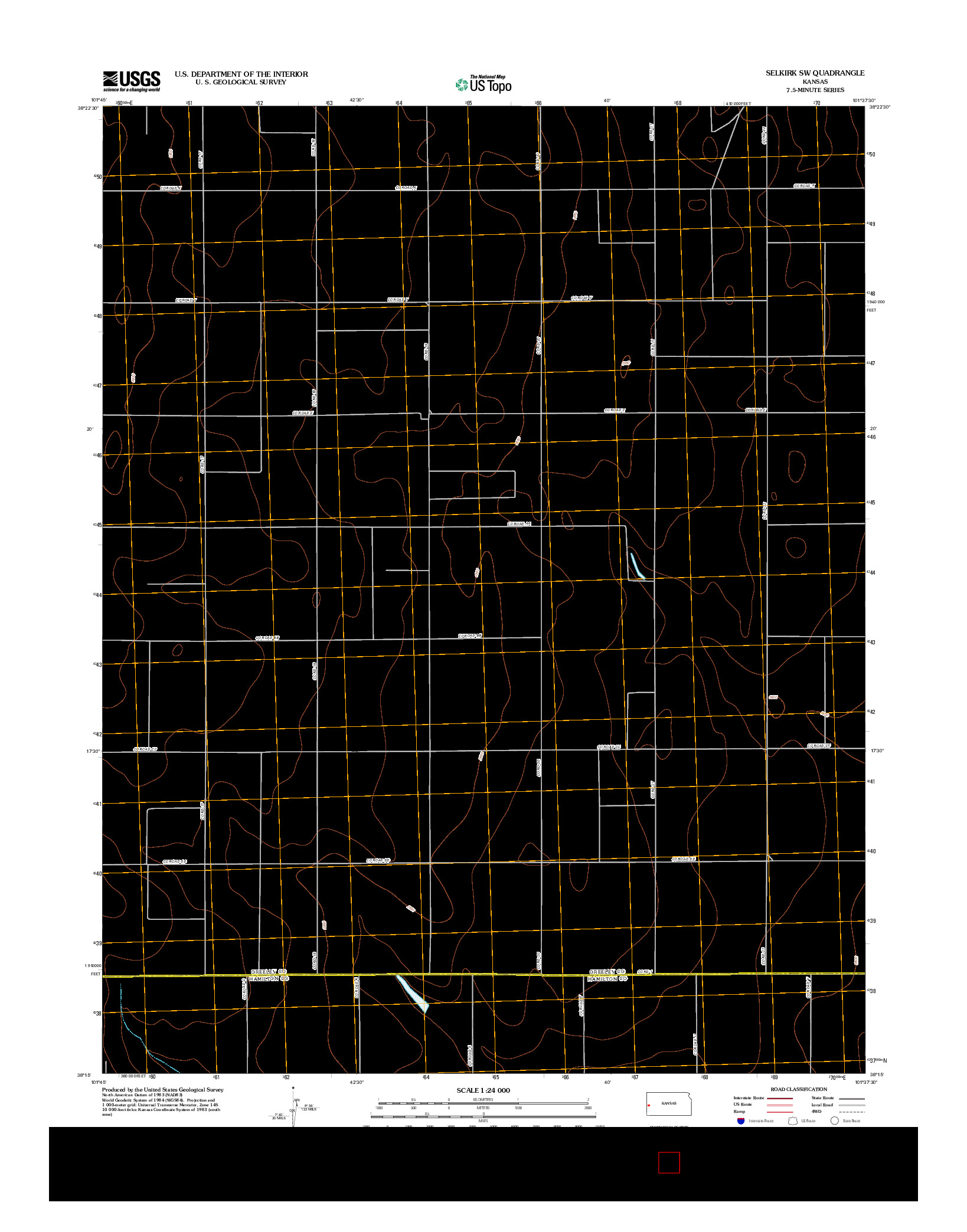 USGS US TOPO 7.5-MINUTE MAP FOR SELKIRK SW, KS 2012