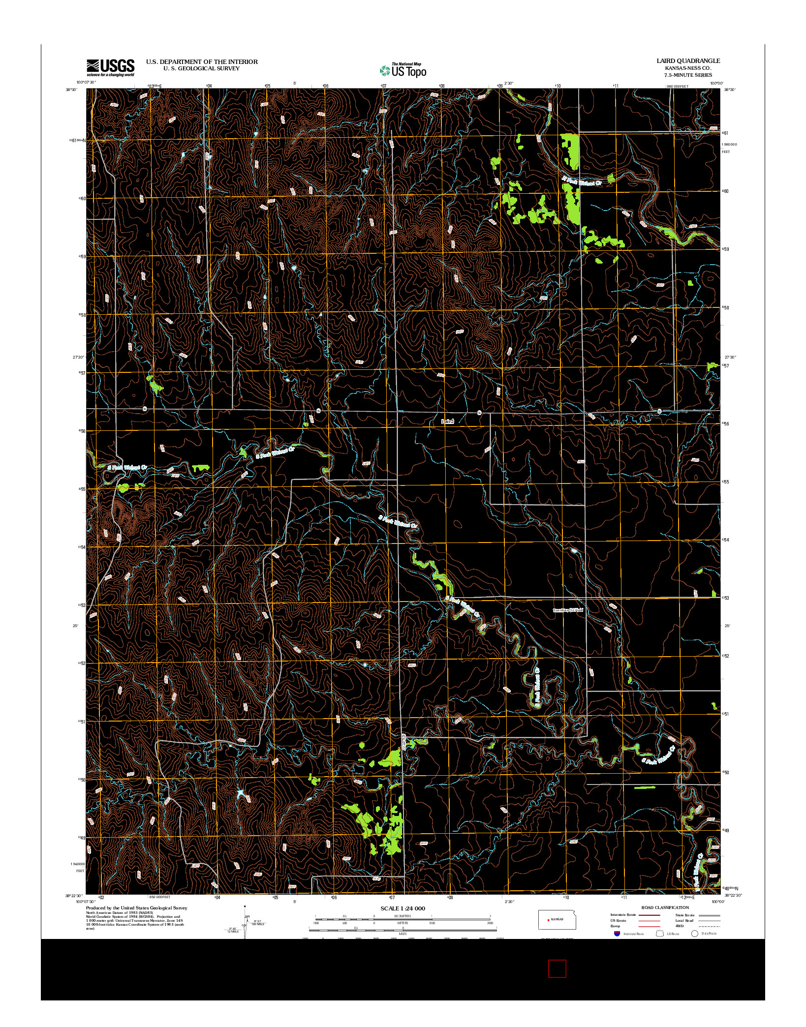 USGS US TOPO 7.5-MINUTE MAP FOR LAIRD, KS 2012