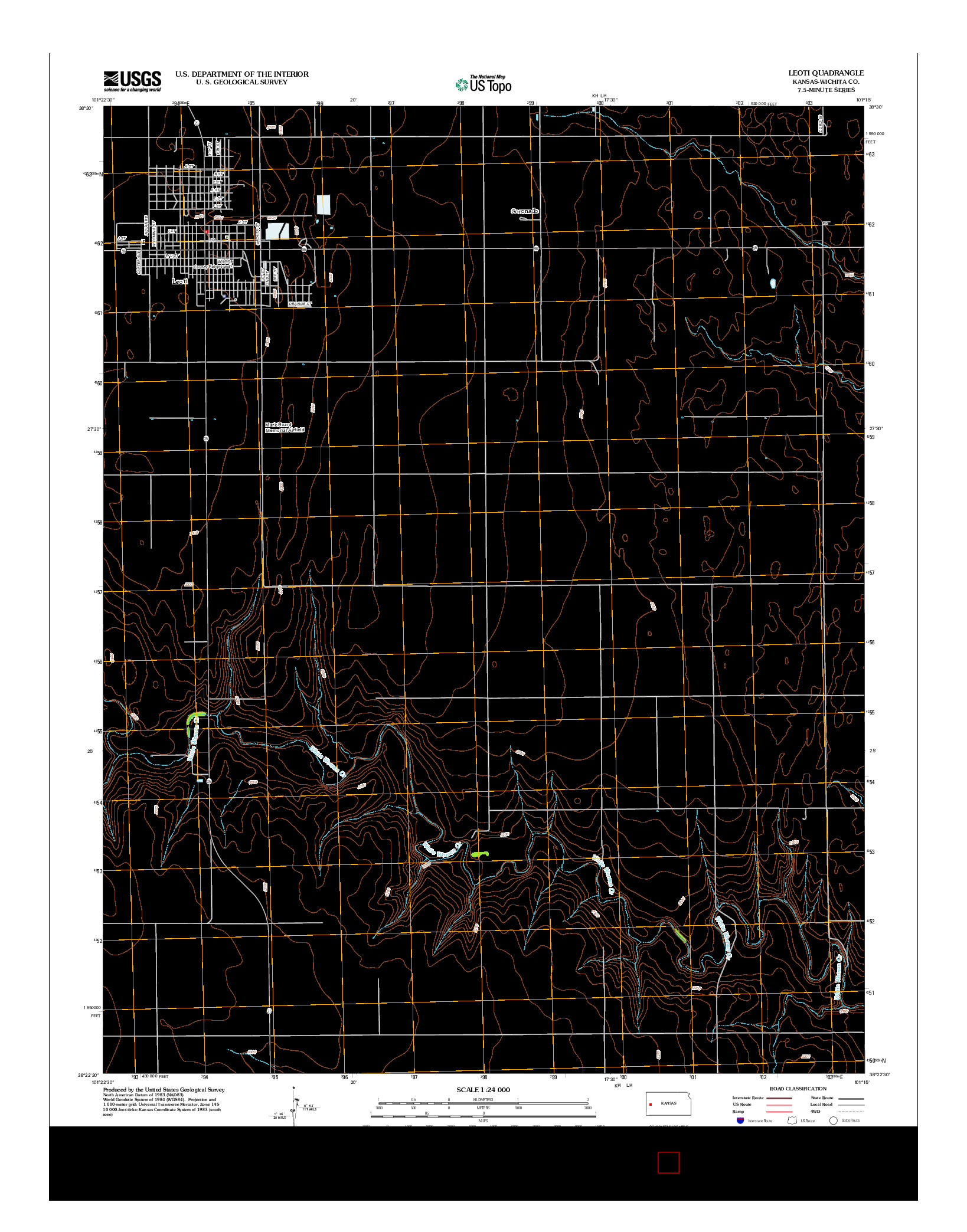 USGS US TOPO 7.5-MINUTE MAP FOR LEOTI, KS 2012