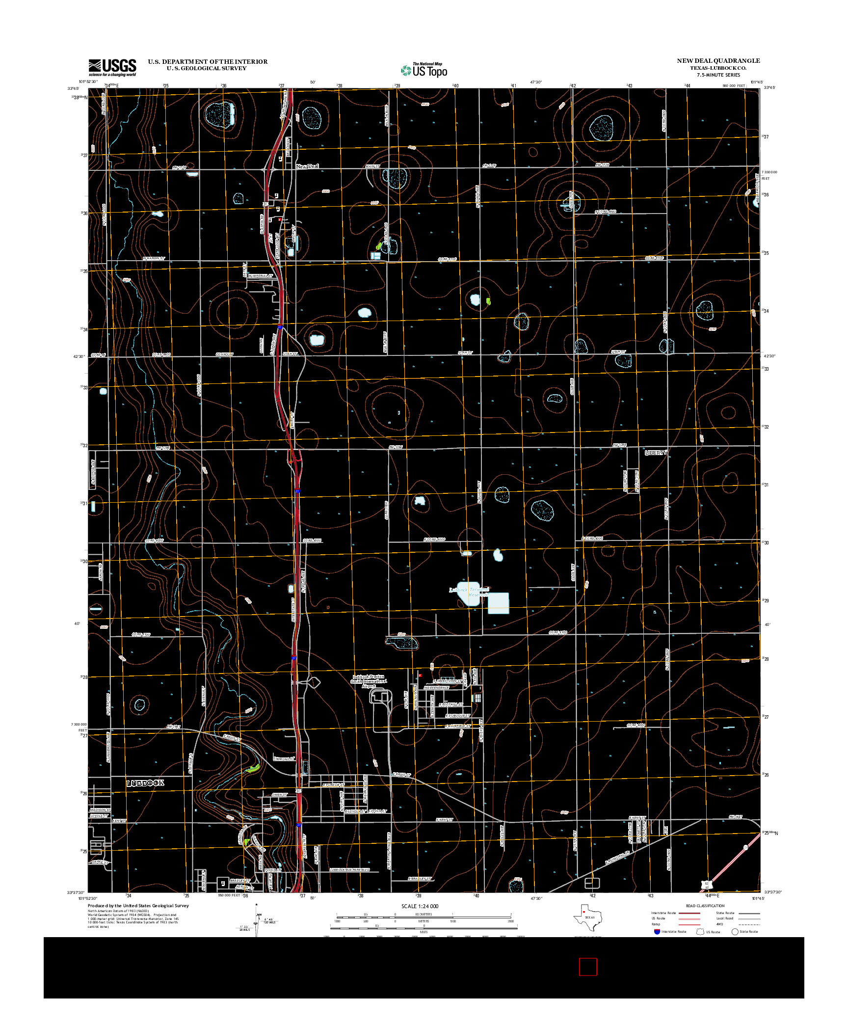 USGS US TOPO 7.5-MINUTE MAP FOR NEW DEAL, TX 2012