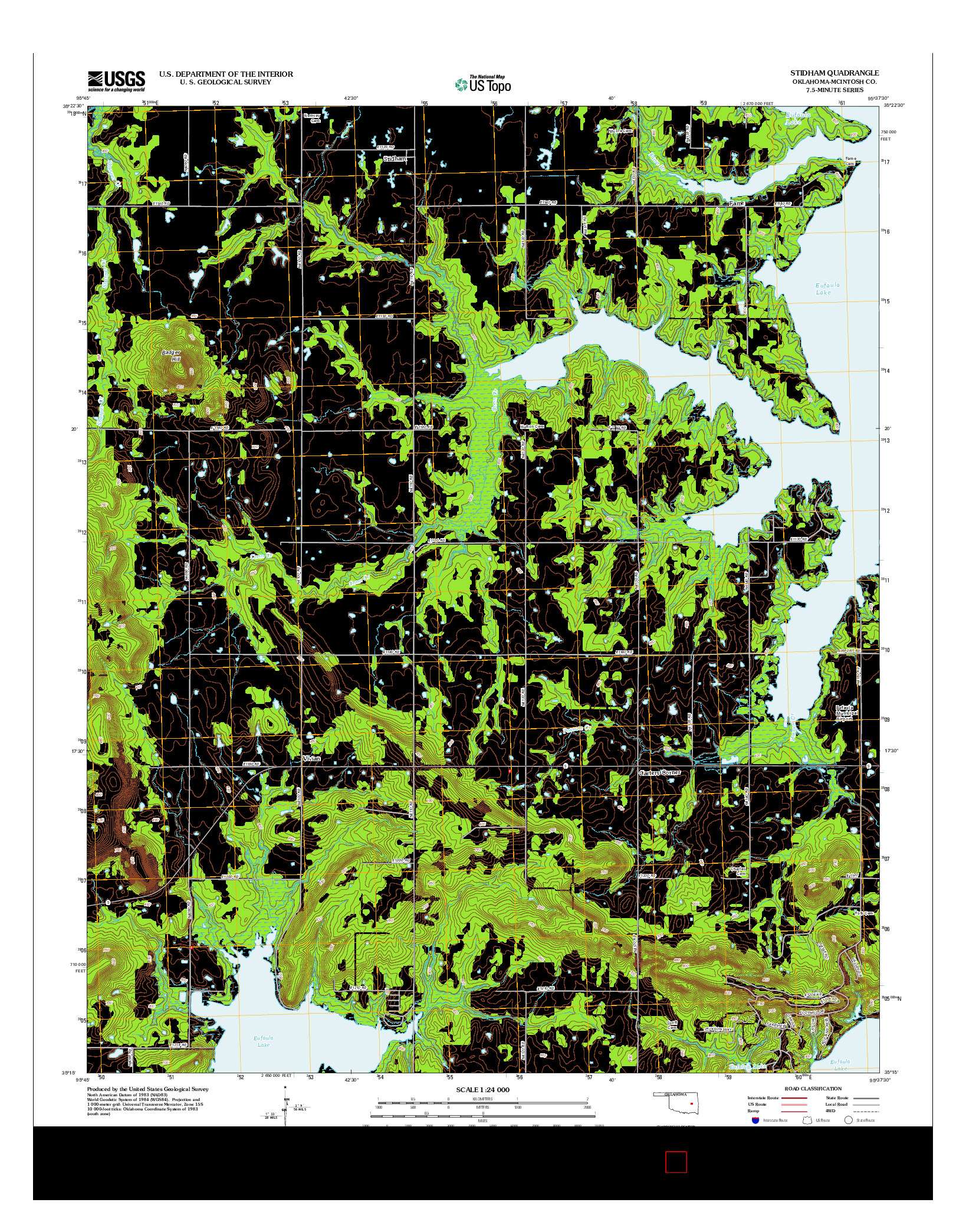 USGS US TOPO 7.5-MINUTE MAP FOR STIDHAM, OK 2012