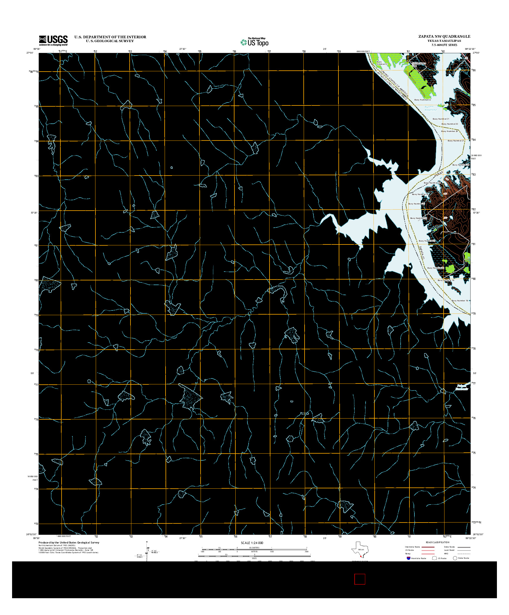 USGS US TOPO 7.5-MINUTE MAP FOR ZAPATA NW, TX-TAM 2012