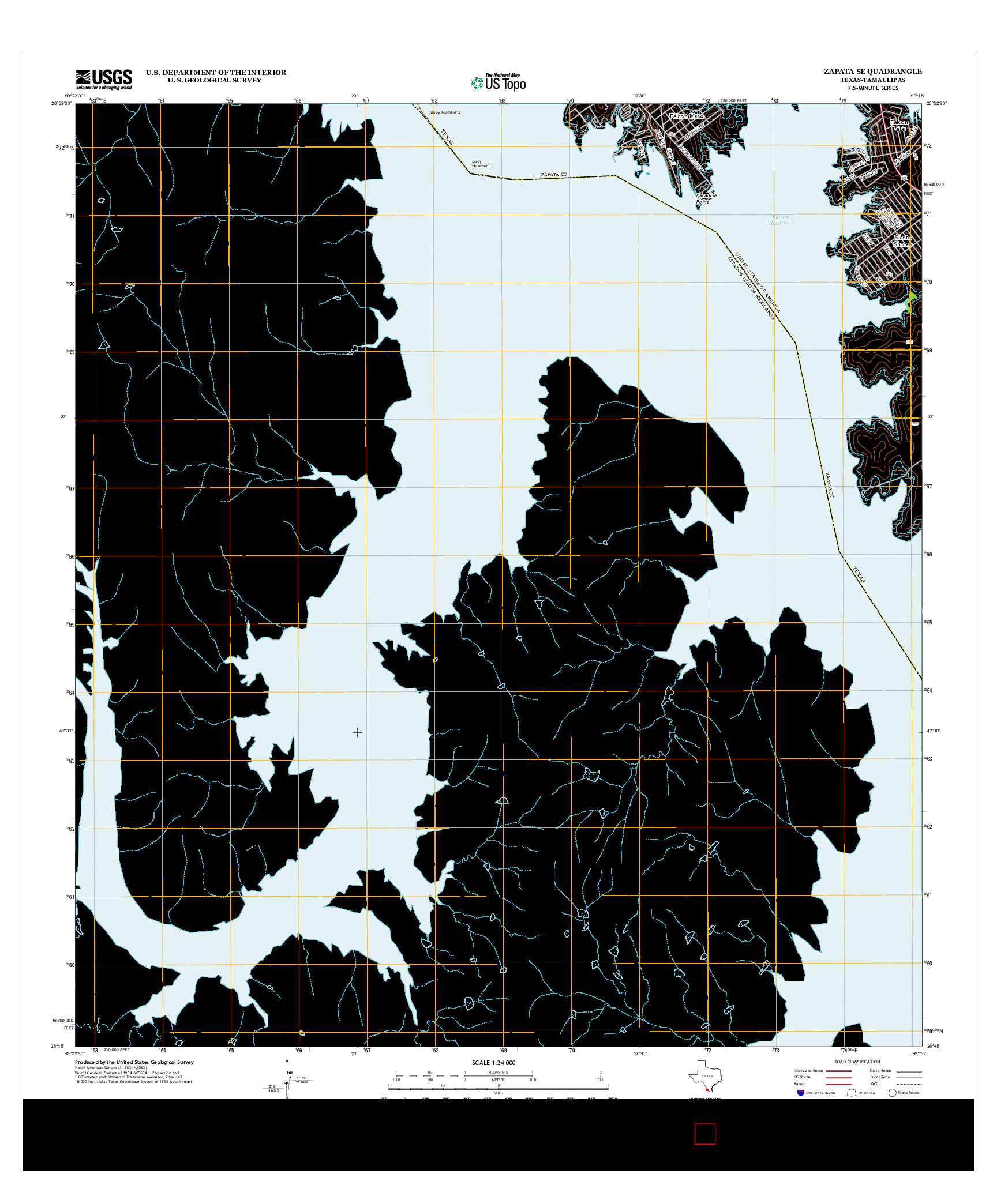 USGS US TOPO 7.5-MINUTE MAP FOR ZAPATA SE, TX-TAM 2012