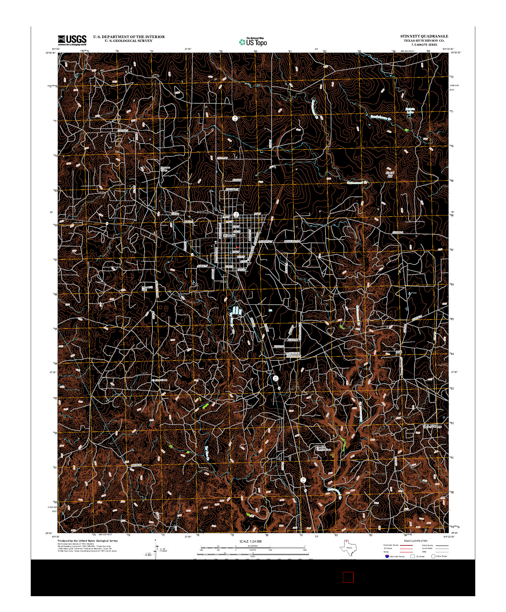 USGS US TOPO 7.5-MINUTE MAP FOR STINNETT, TX 2012