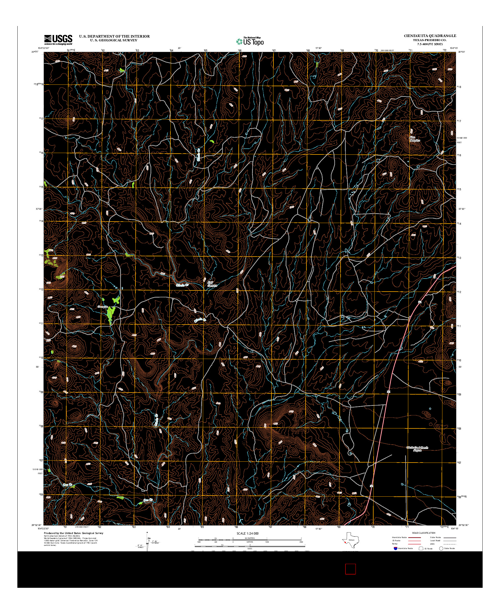 USGS US TOPO 7.5-MINUTE MAP FOR CIENEGUITA, TX 2012