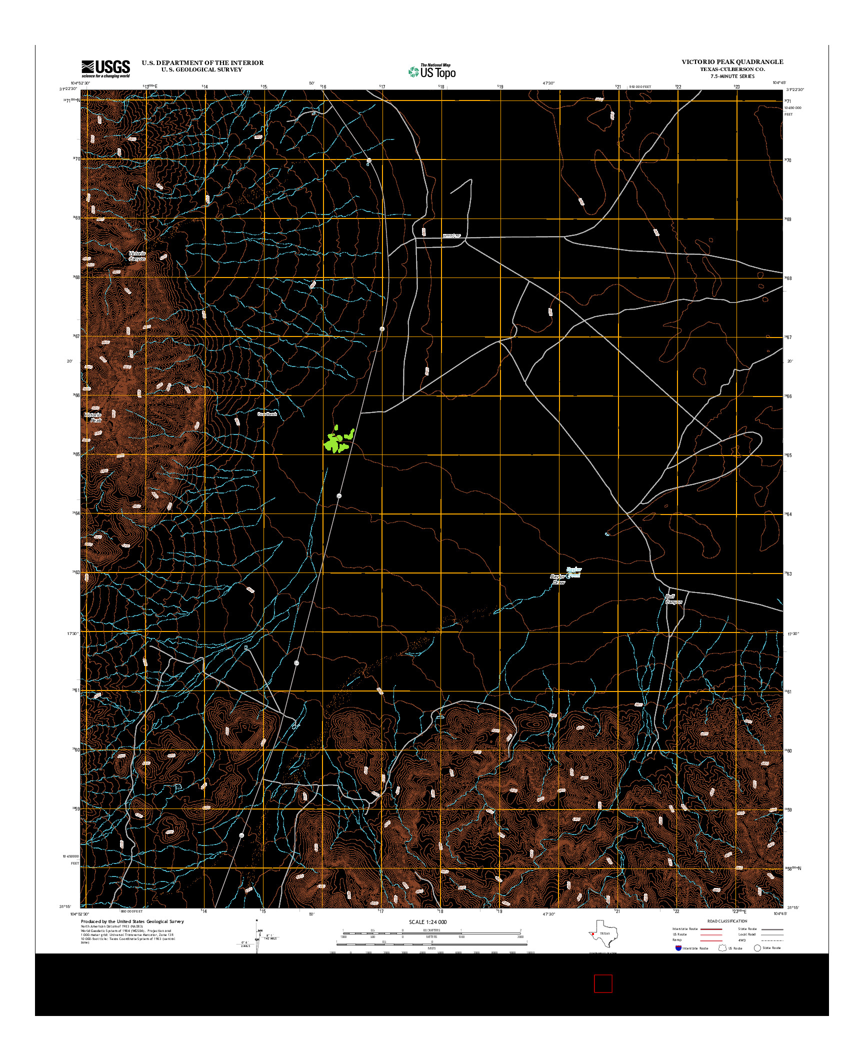 USGS US TOPO 7.5-MINUTE MAP FOR VICTORIO PEAK, TX 2012