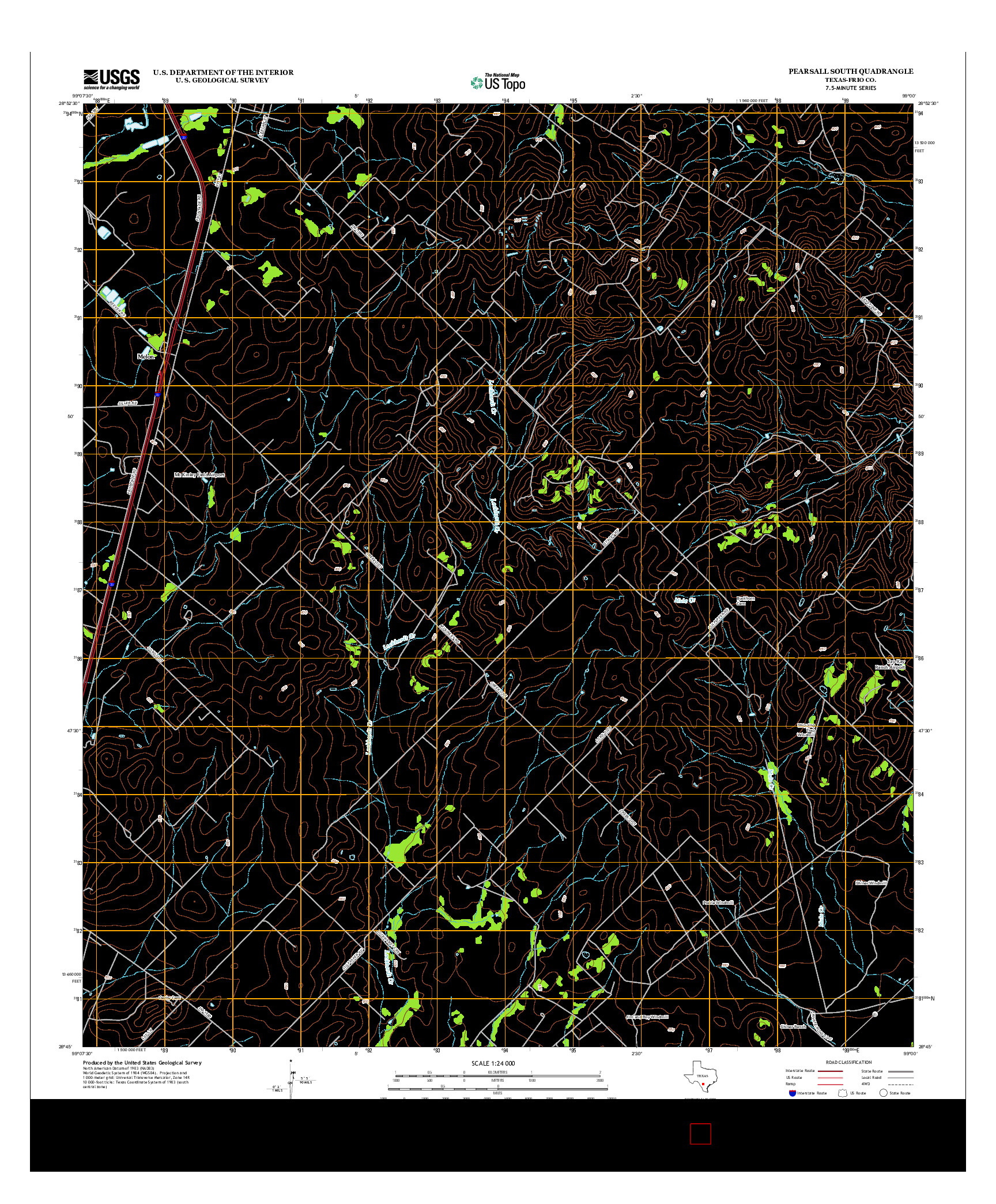 USGS US TOPO 7.5-MINUTE MAP FOR PEARSALL SOUTH, TX 2013