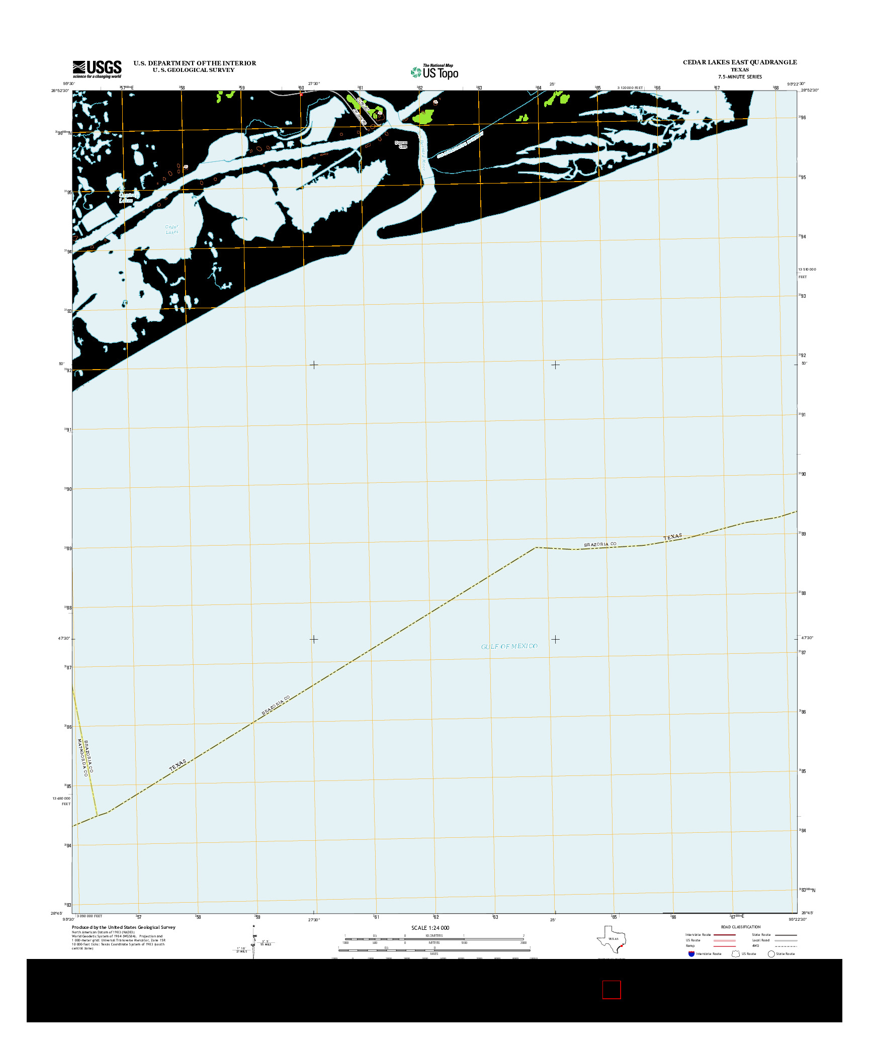 USGS US TOPO 7.5-MINUTE MAP FOR CEDAR LAKES EAST, TX 2013