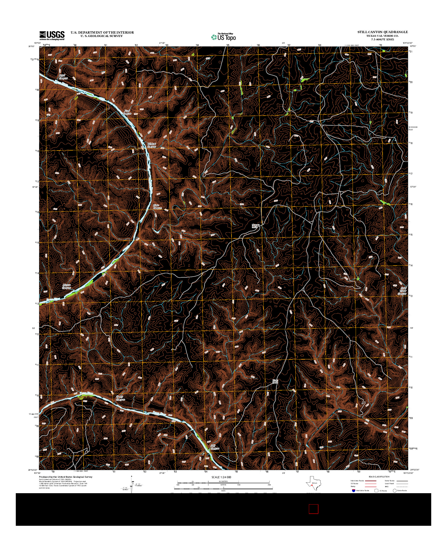 USGS US TOPO 7.5-MINUTE MAP FOR STILL CANYON, TX 2013