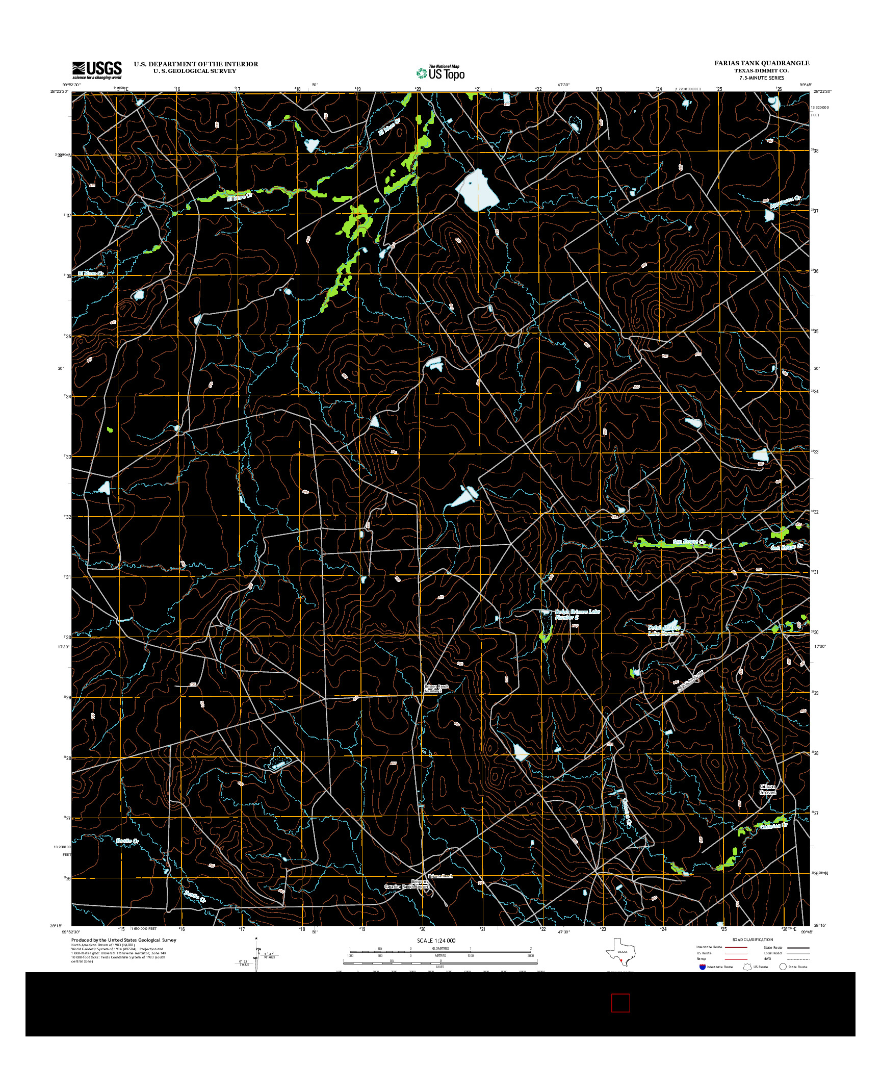 USGS US TOPO 7.5-MINUTE MAP FOR FARIAS TANK, TX 2013