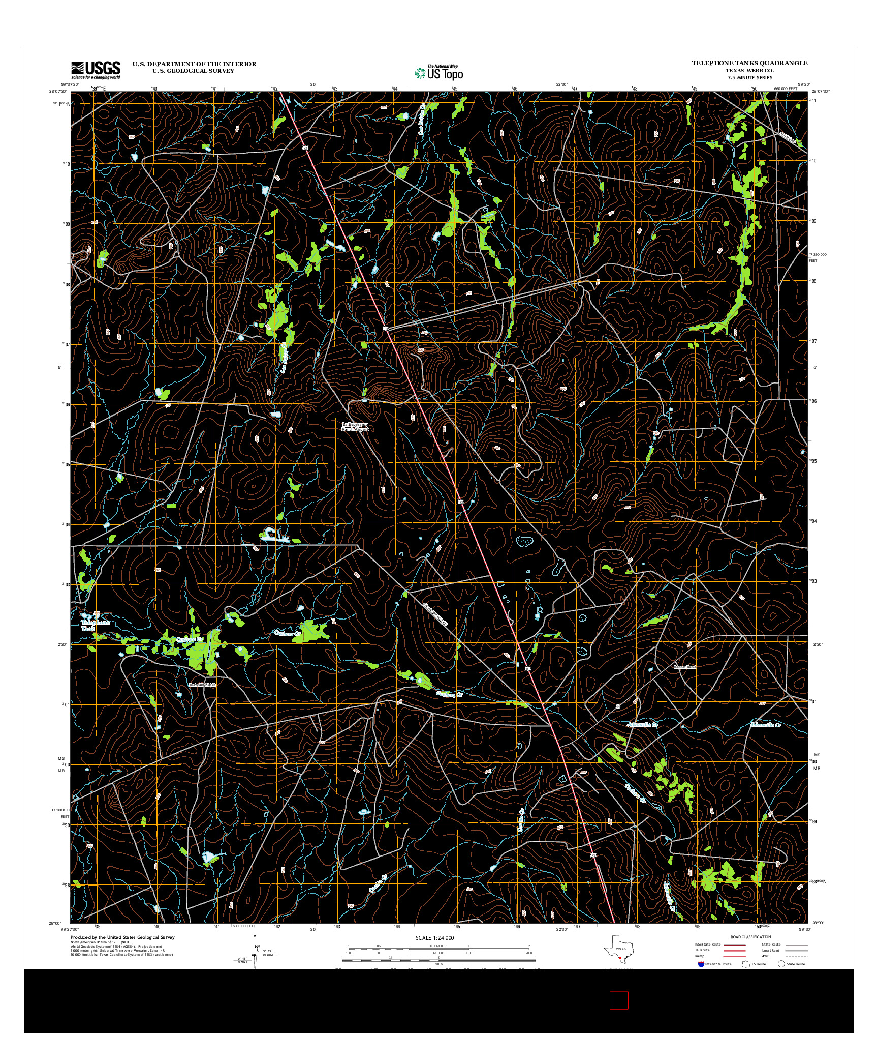 USGS US TOPO 7.5-MINUTE MAP FOR TELEPHONE TANKS, TX 2013