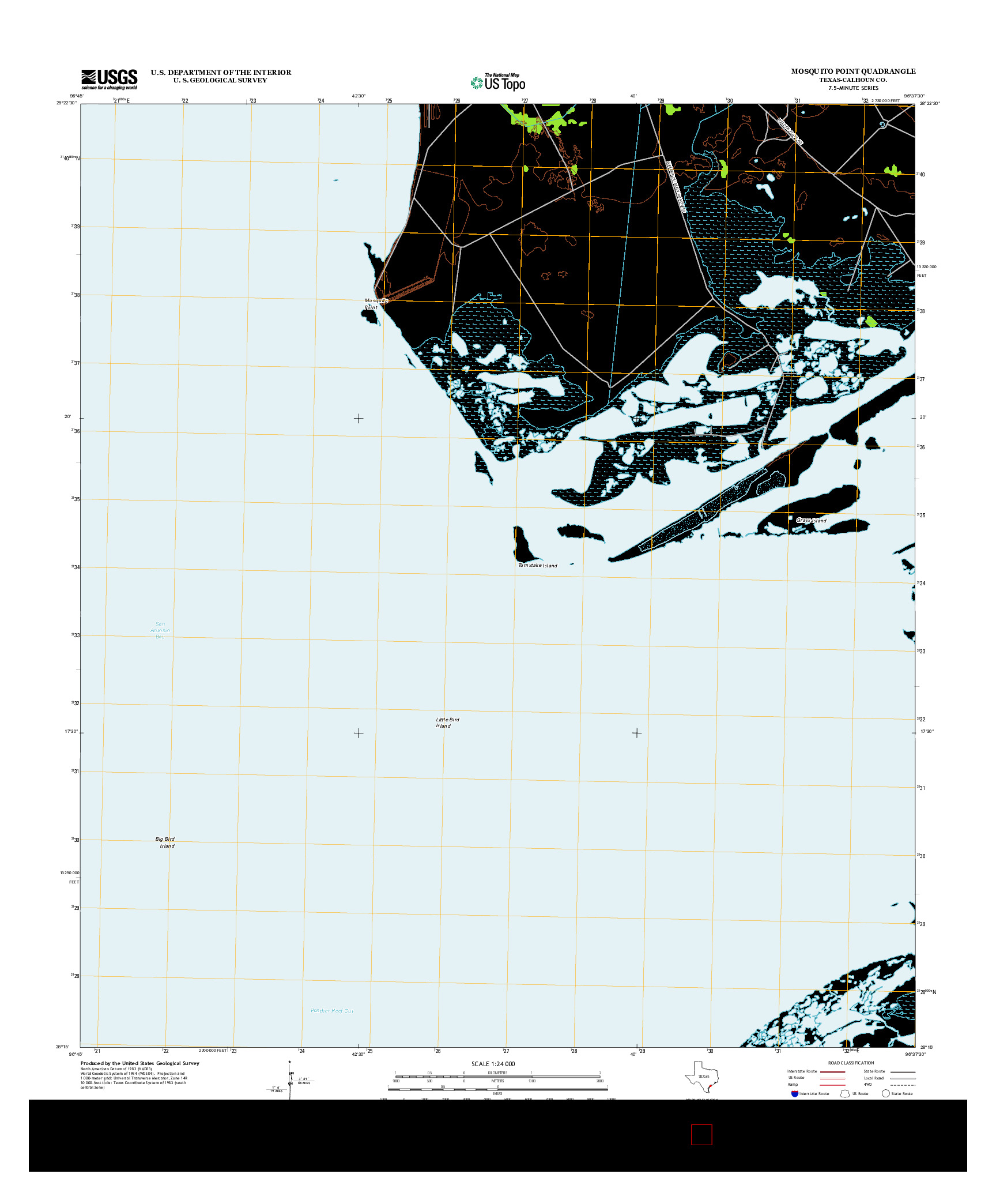 USGS US TOPO 7.5-MINUTE MAP FOR MOSQUITO POINT, TX 2013