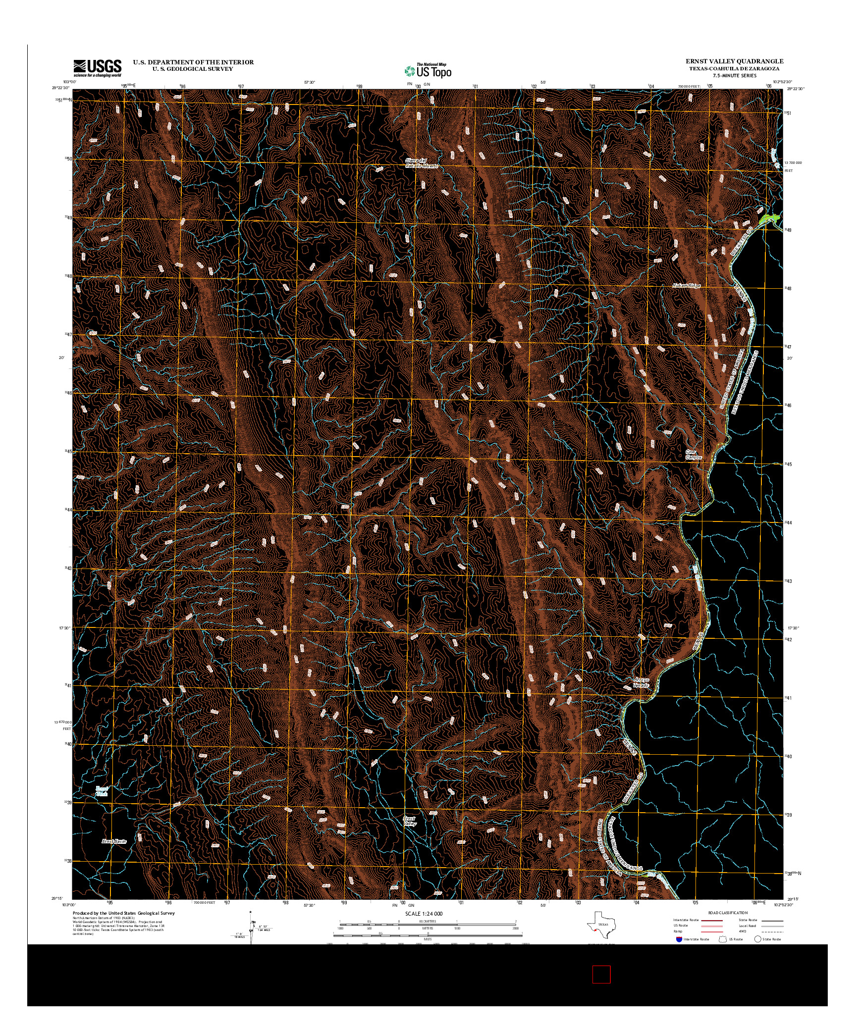 USGS US TOPO 7.5-MINUTE MAP FOR ERNST VALLEY, TX-COA 2013