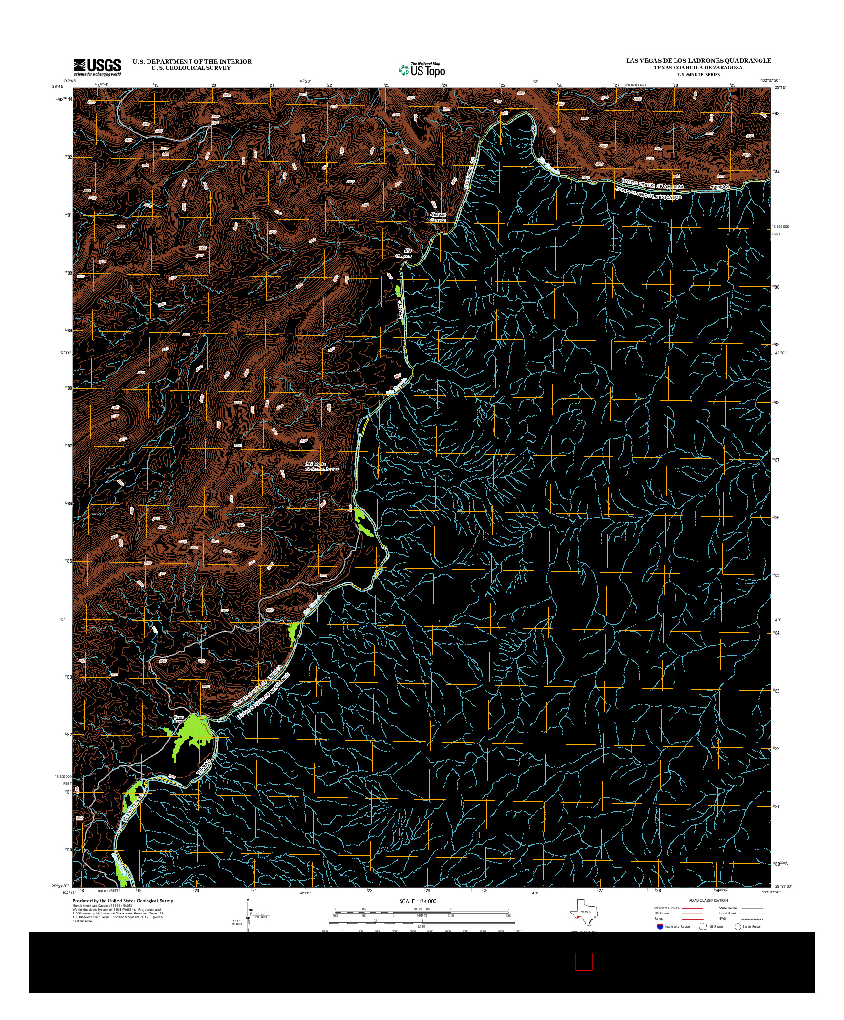 USGS US TOPO 7.5-MINUTE MAP FOR LAS VEGAS DE LOS LADRONES, TX-COA 2013