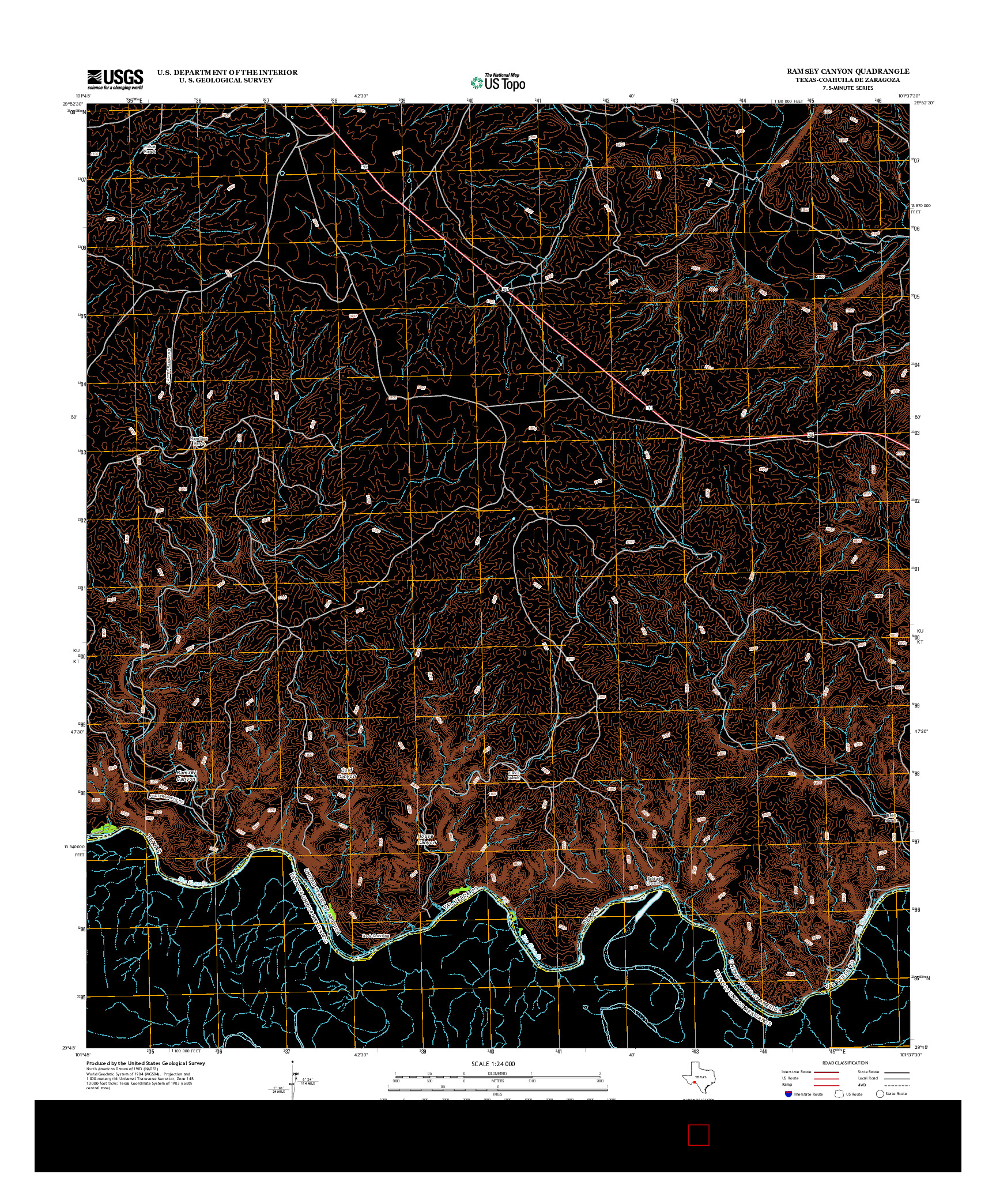 USGS US TOPO 7.5-MINUTE MAP FOR RAMSEY CANYON, TX-COA 2013