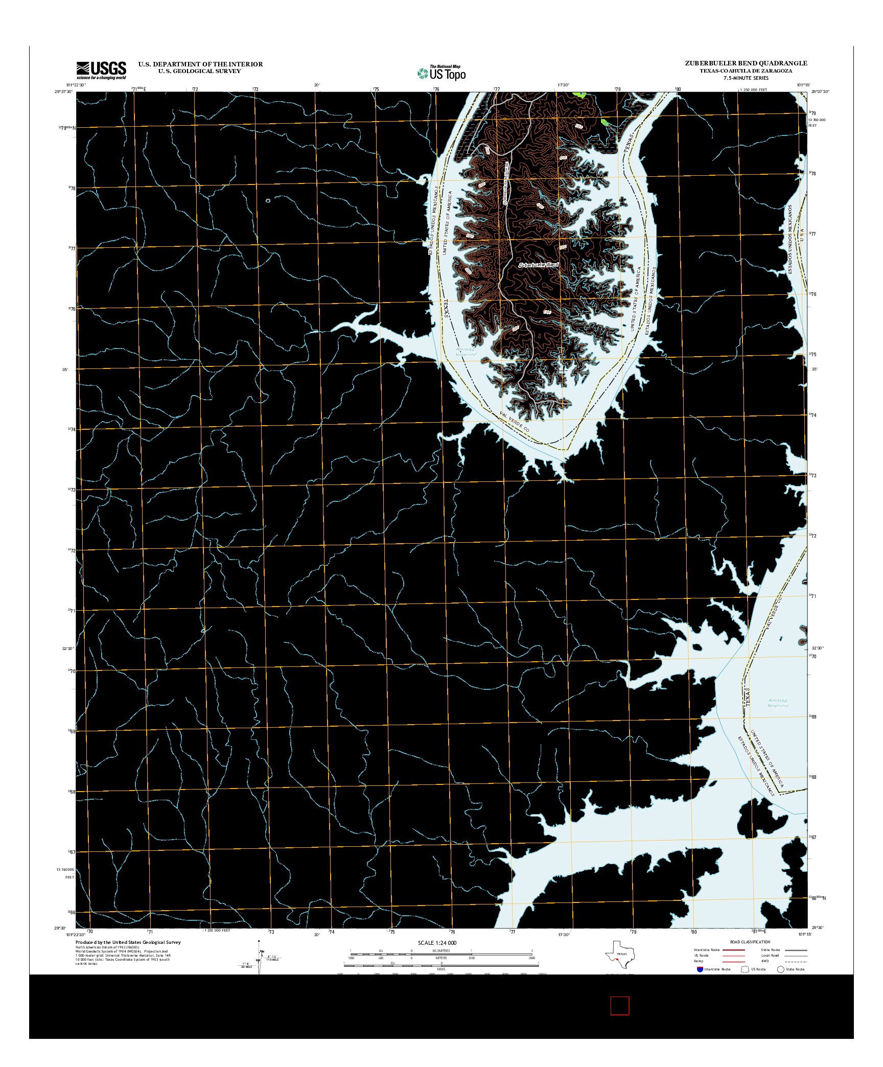 USGS US TOPO 7.5-MINUTE MAP FOR ZUBERBUELER BEND, TX-COA 2013