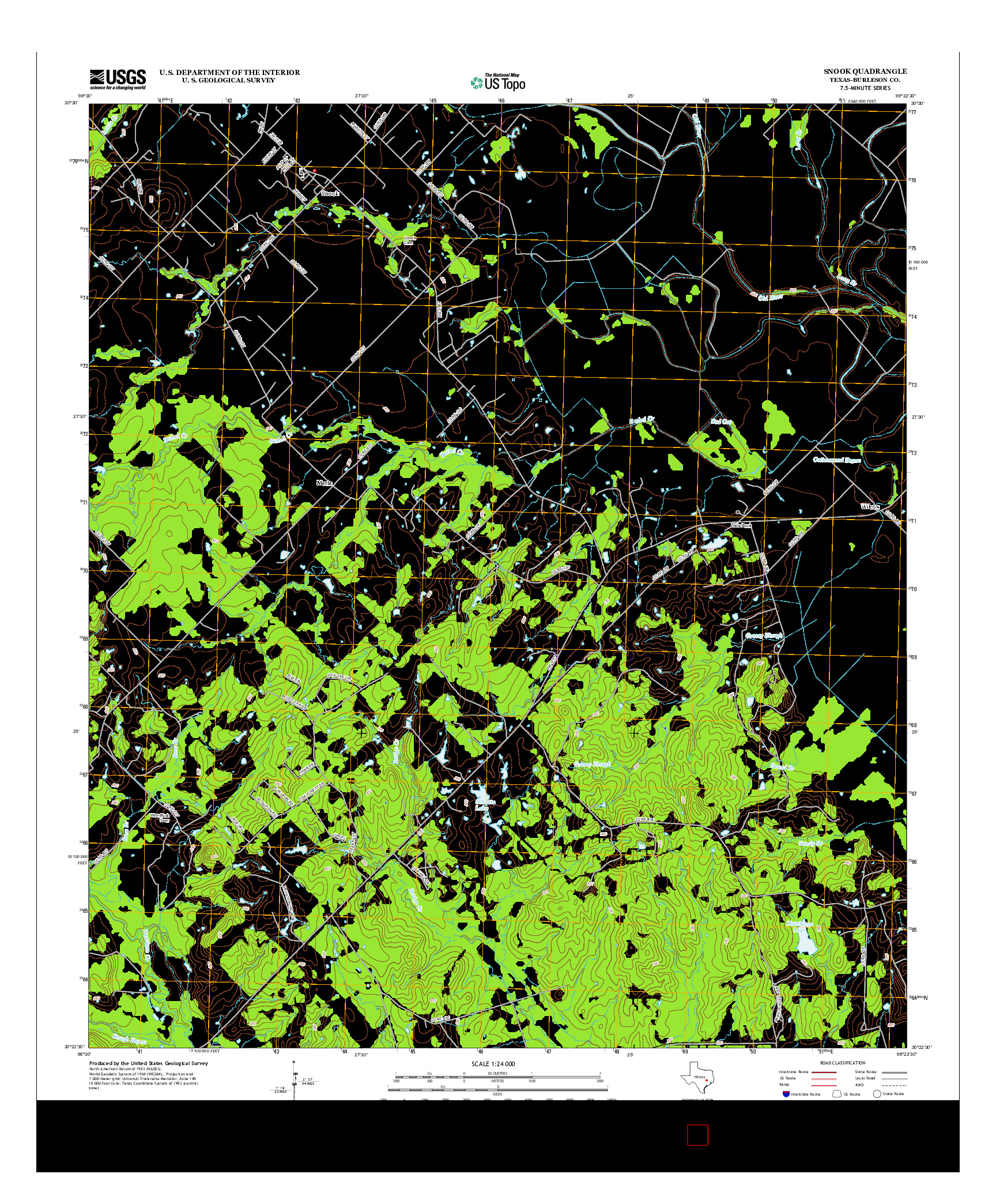 USGS US TOPO 7.5-MINUTE MAP FOR SNOOK, TX 2013