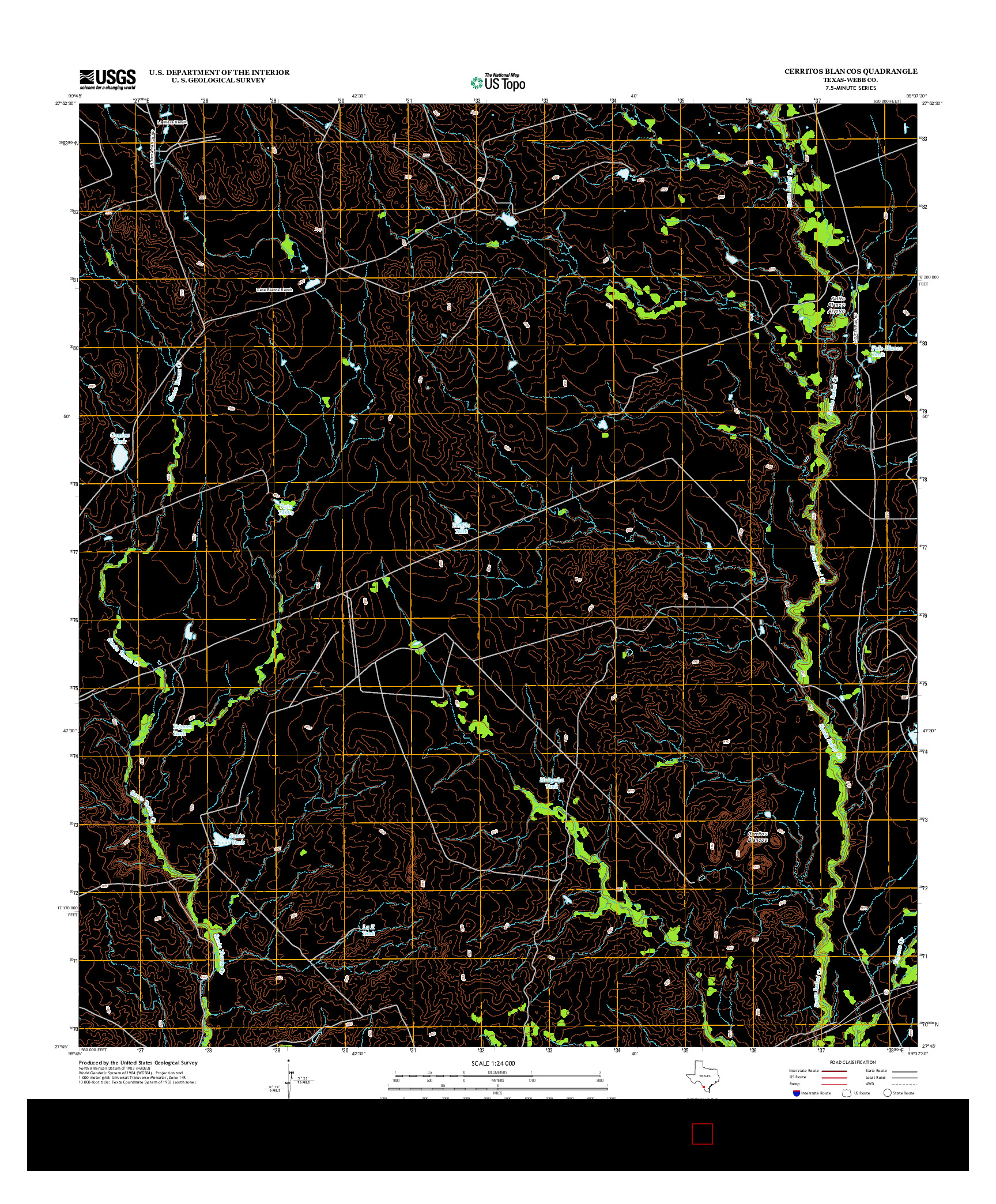 USGS US TOPO 7.5-MINUTE MAP FOR CERRITOS BLANCOS, TX 2013