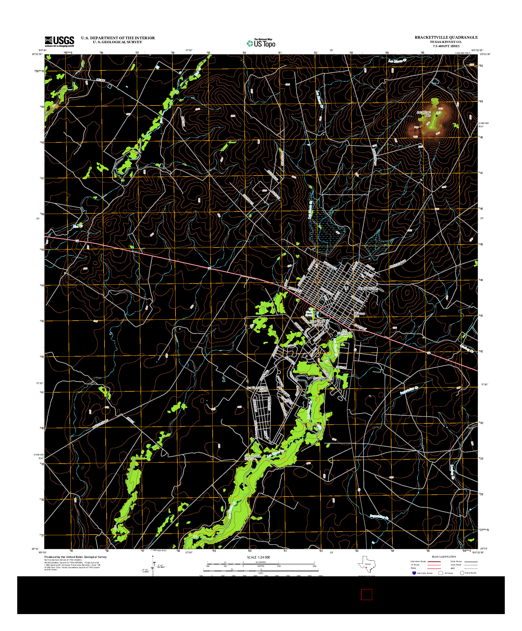 USGS US TOPO 7.5-MINUTE MAP FOR BRACKETTVILLE, TX 2013