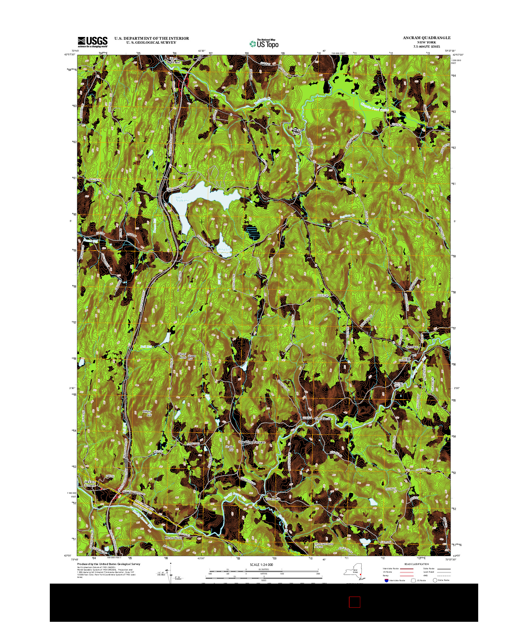 USGS US TOPO 7.5-MINUTE MAP FOR ANCRAM, NY 2013