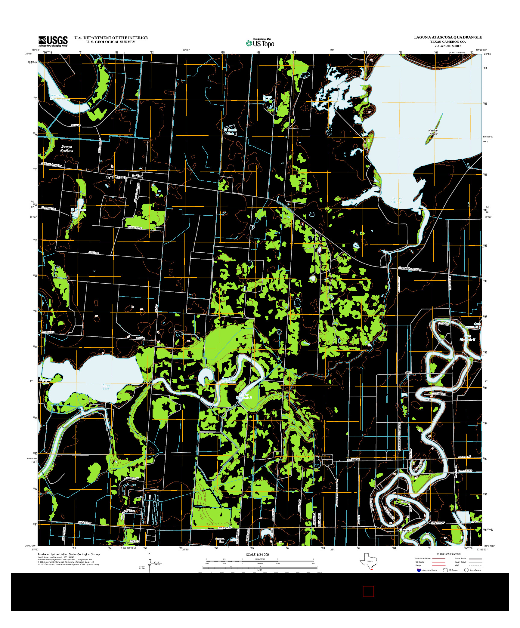 USGS US TOPO 7.5-MINUTE MAP FOR LAGUNA ATASCOSA, TX 2013