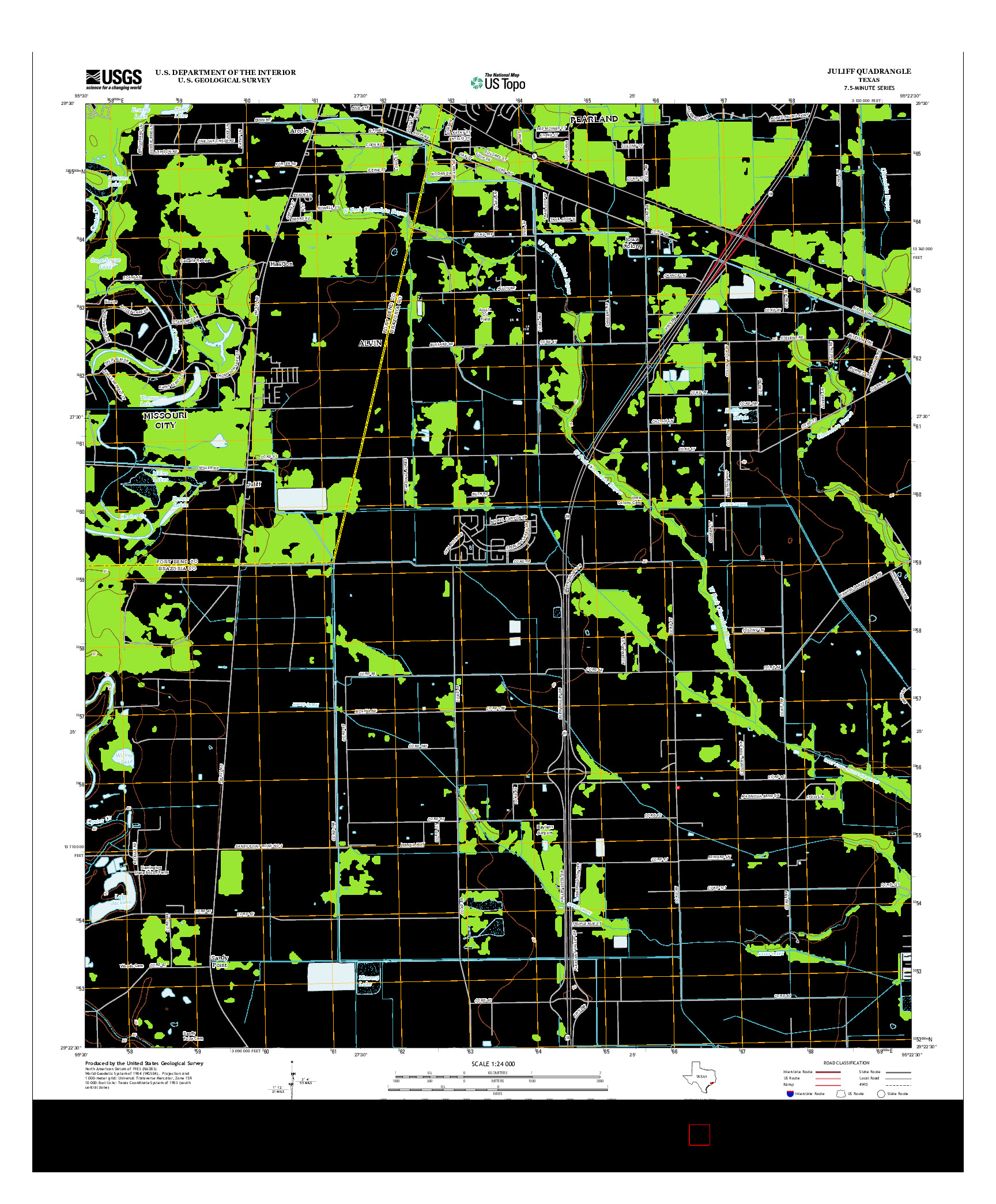 USGS US TOPO 7.5-MINUTE MAP FOR JULIFF, TX 2013