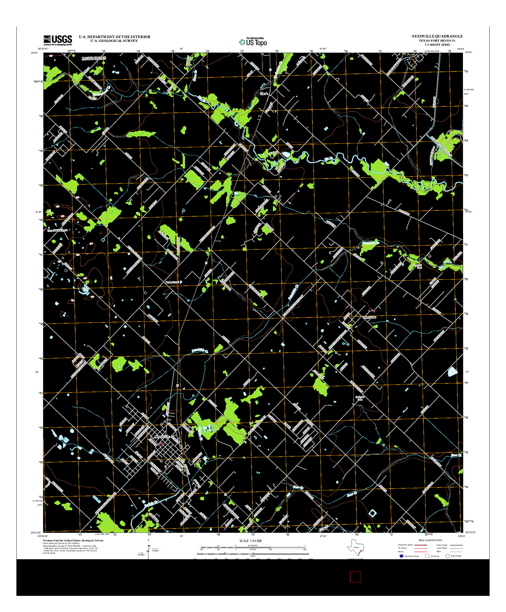 USGS US TOPO 7.5-MINUTE MAP FOR NEEDVILLE, TX 2013