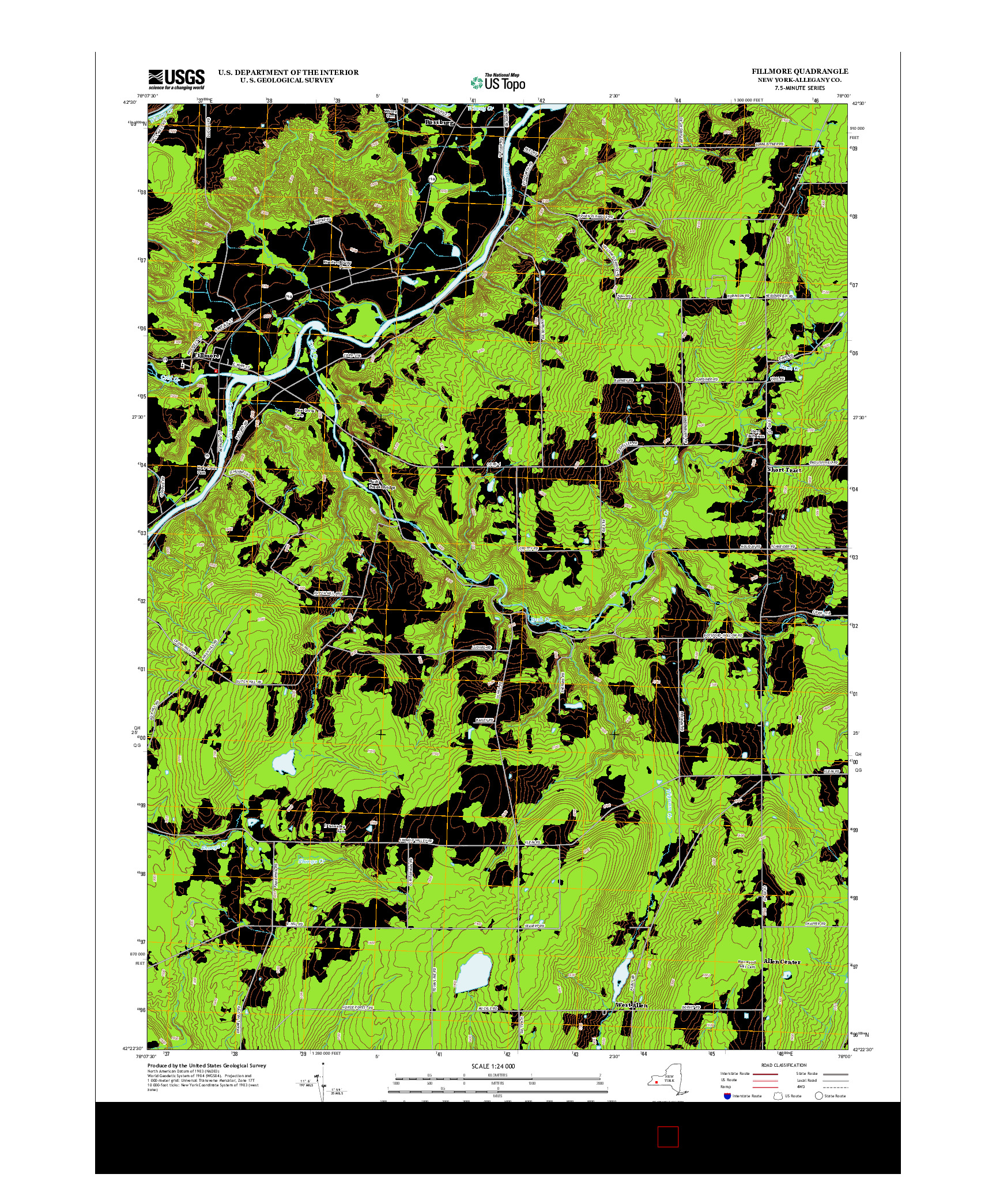 USGS US TOPO 7.5-MINUTE MAP FOR FILLMORE, NY 2013