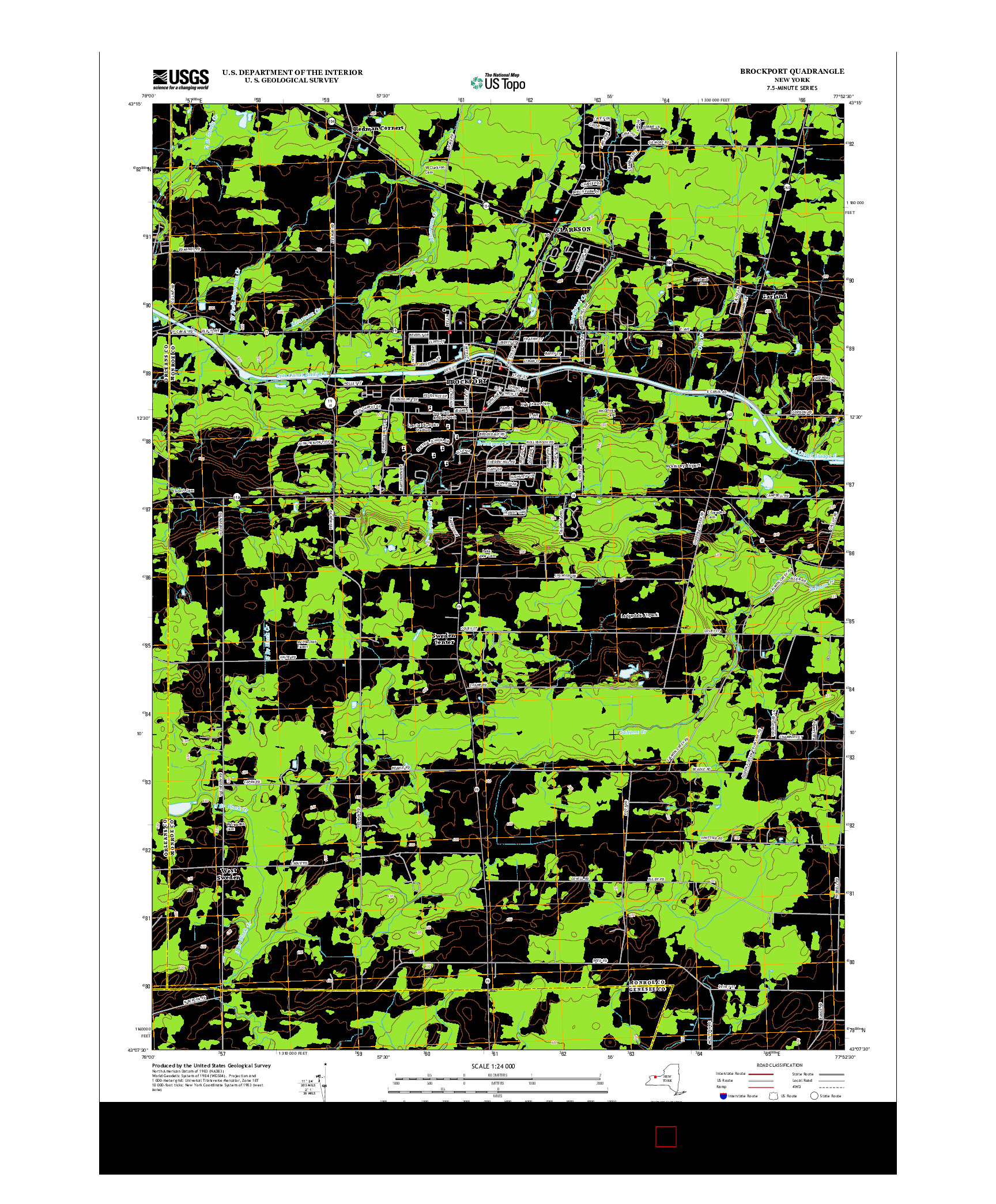 USGS US TOPO 7.5-MINUTE MAP FOR BROCKPORT, NY 2013