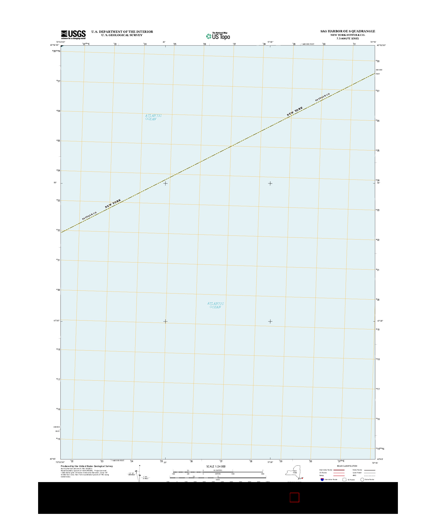 USGS US TOPO 7.5-MINUTE MAP FOR SAG HARBOR OE S, NY 2013