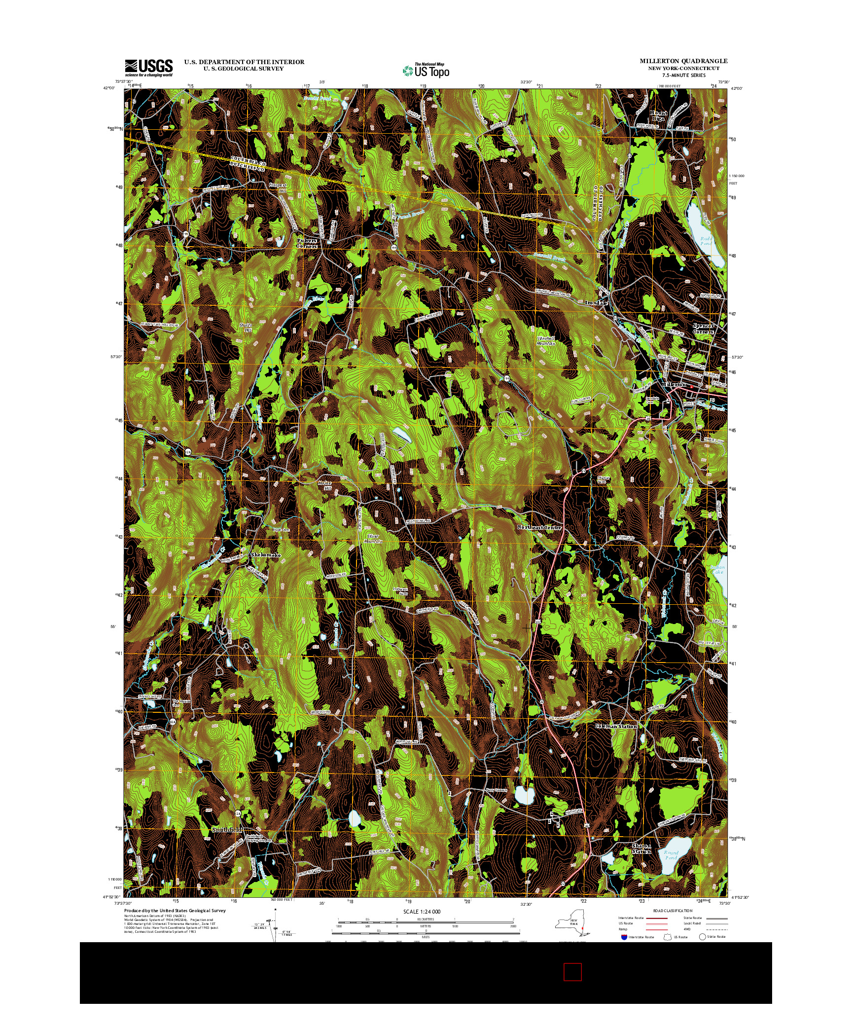 USGS US TOPO 7.5-MINUTE MAP FOR MILLERTON, NY-CT 2013