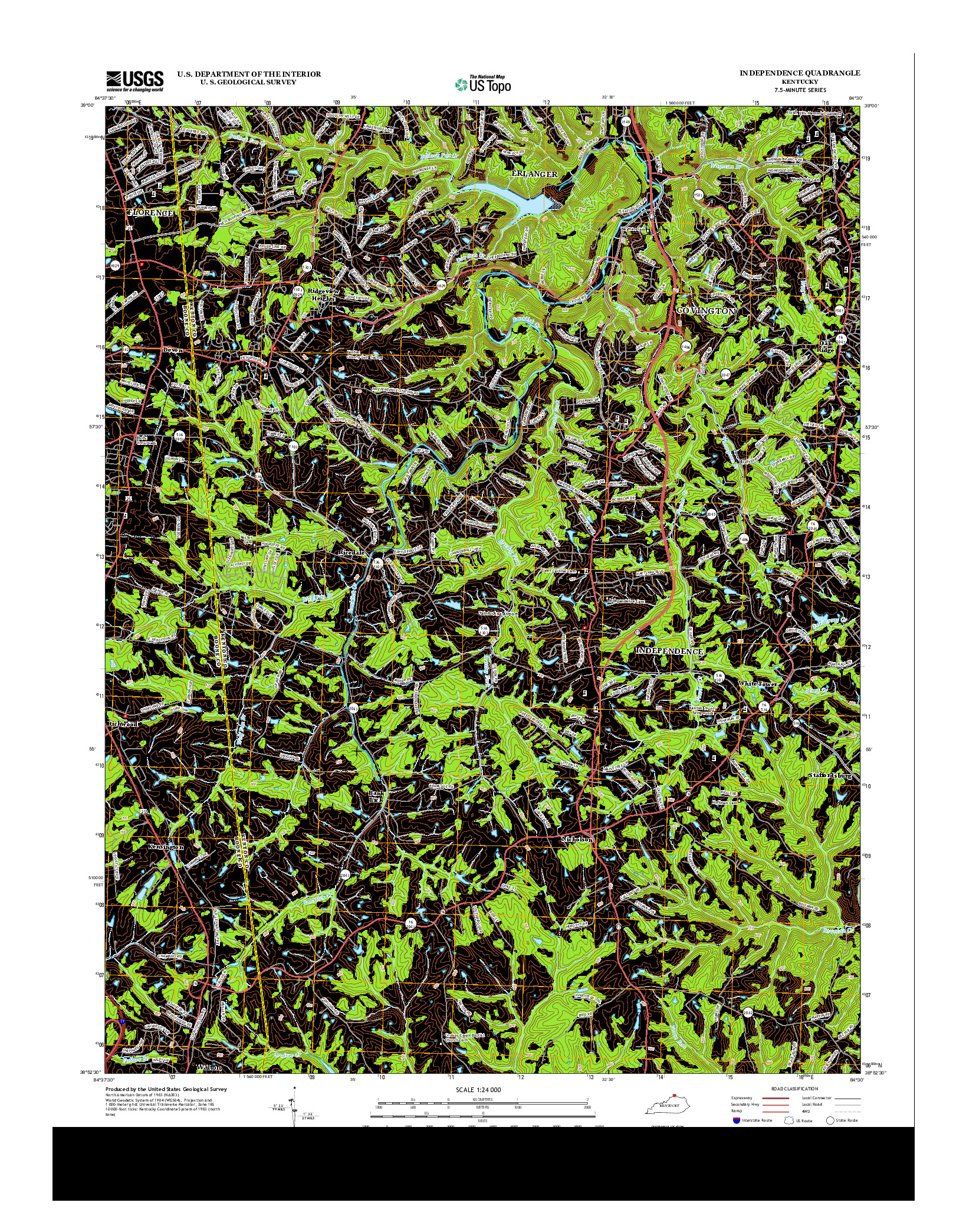 USGS US TOPO 7.5-MINUTE MAP FOR INDEPENDENCE, KY 2013