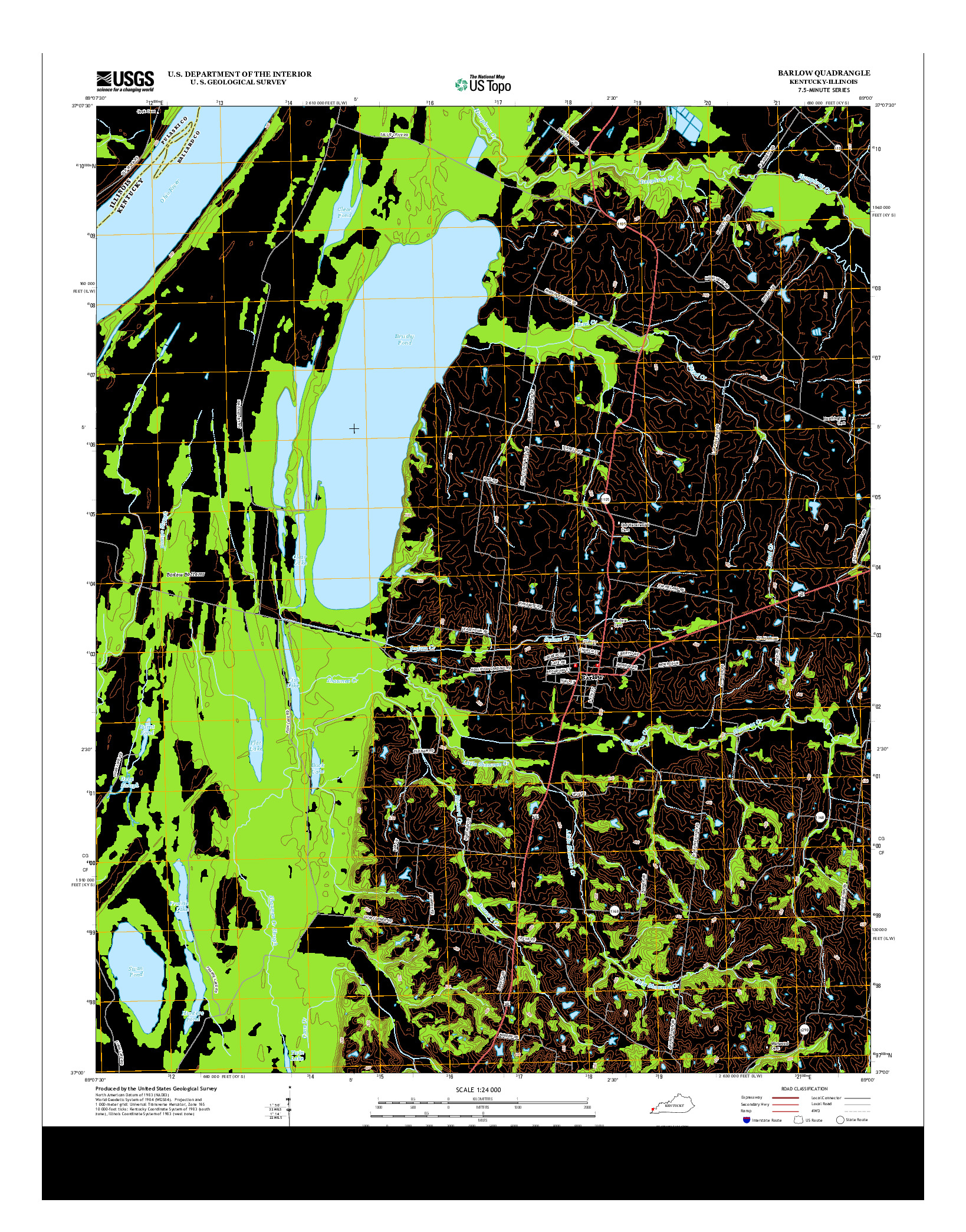 USGS US TOPO 7.5-MINUTE MAP FOR BARLOW, KY-IL 2013