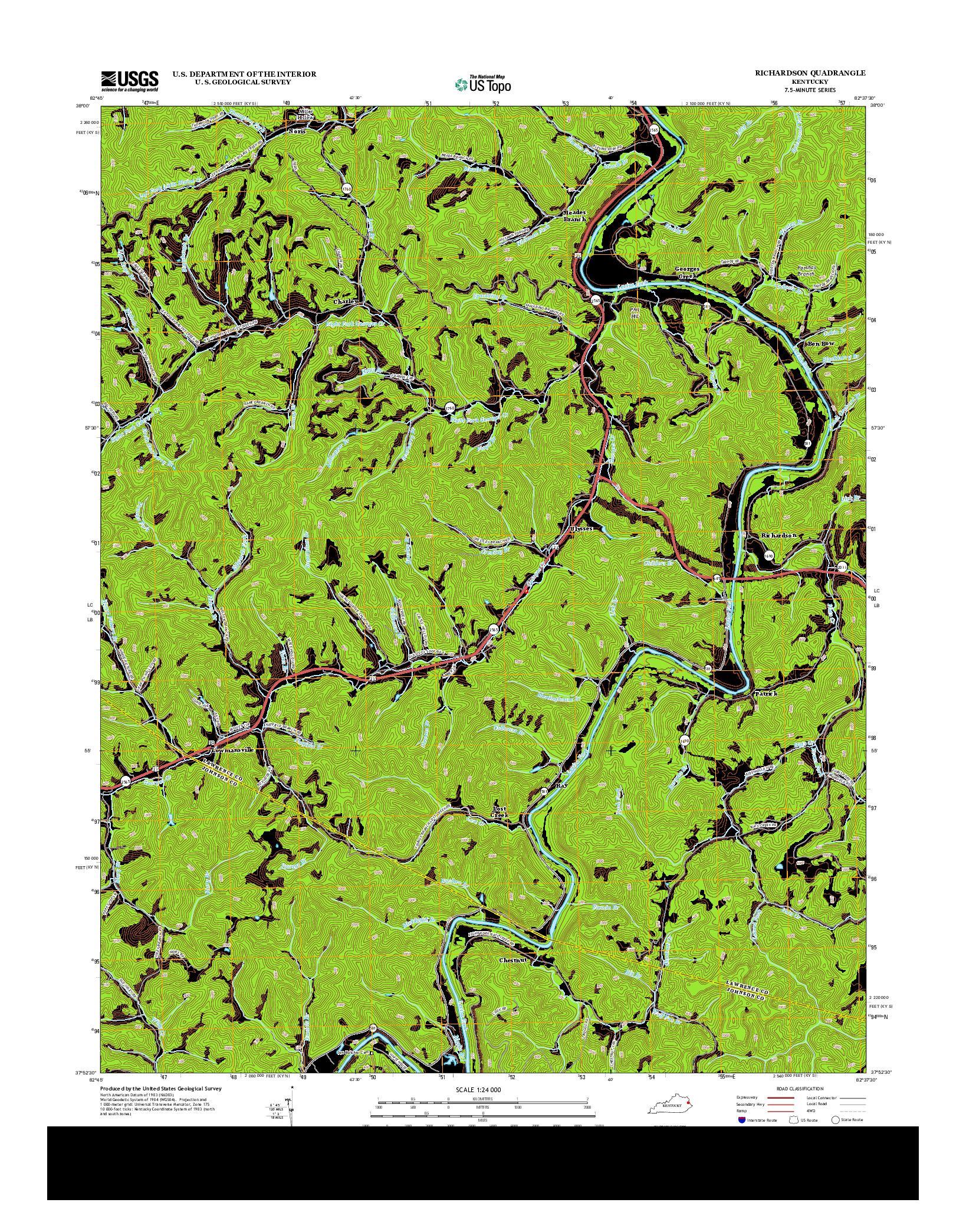 USGS US TOPO 7.5-MINUTE MAP FOR RICHARDSON, KY 2013