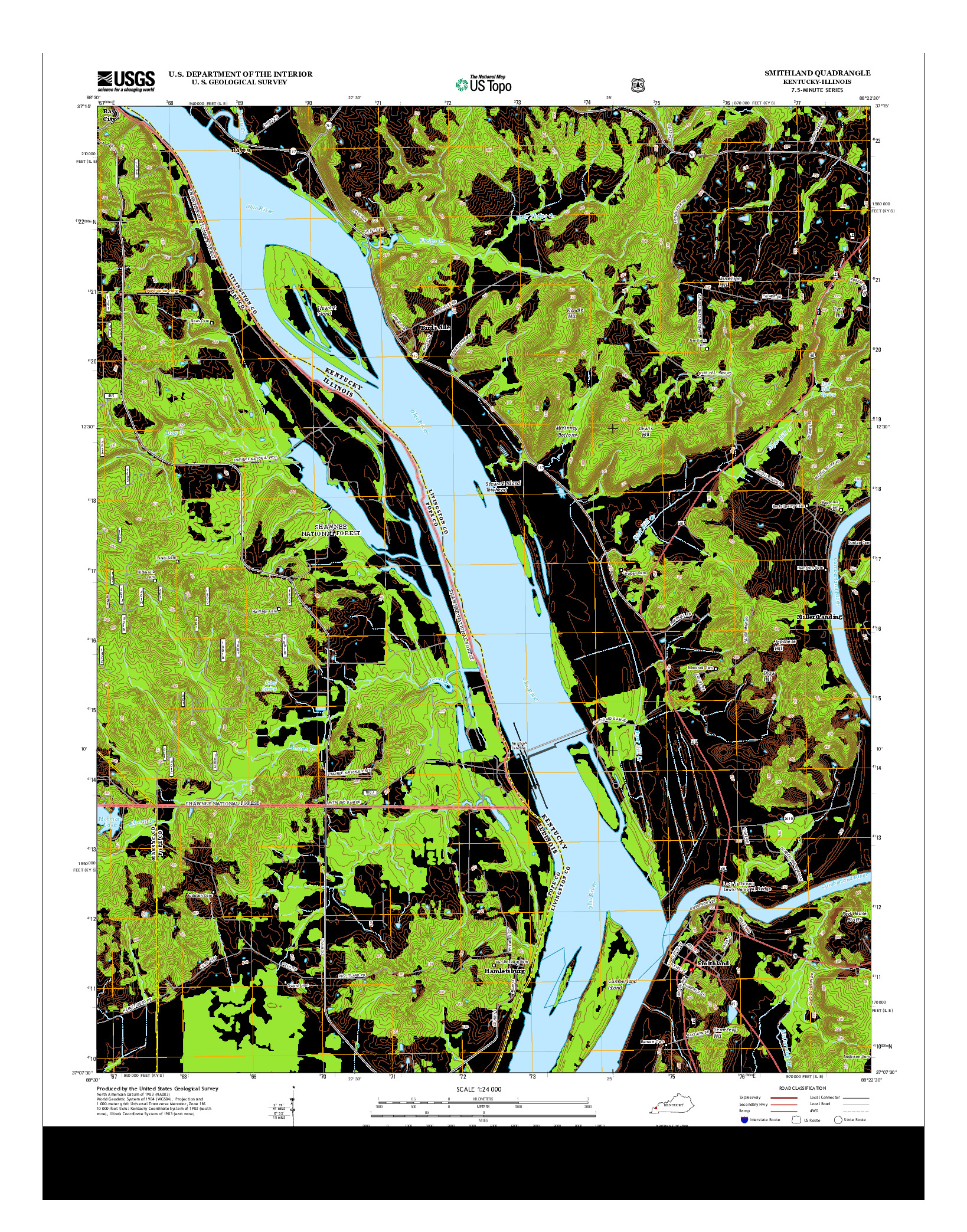 USGS US TOPO 7.5-MINUTE MAP FOR SMITHLAND, KY-IL 2013