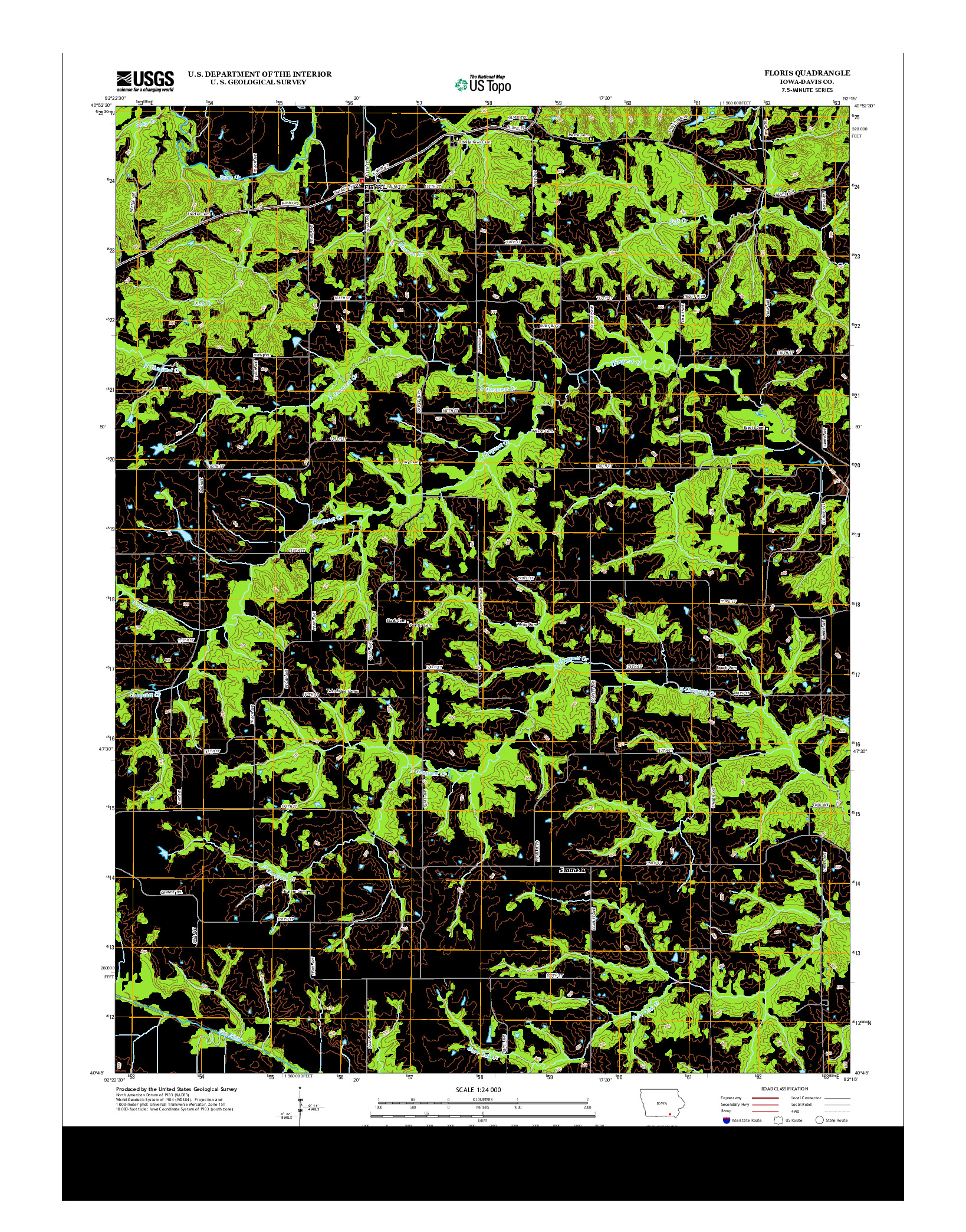 USGS US TOPO 7.5-MINUTE MAP FOR FLORIS, IA 2013