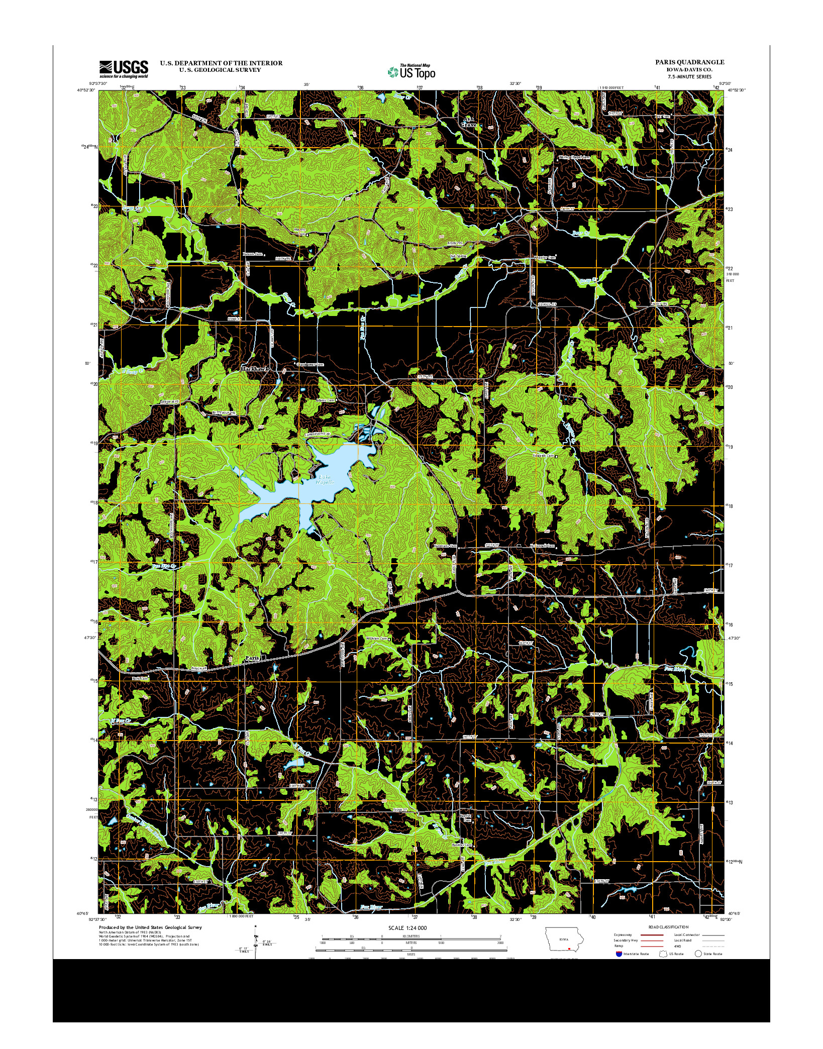 USGS US TOPO 7.5-MINUTE MAP FOR PARIS, IA 2013