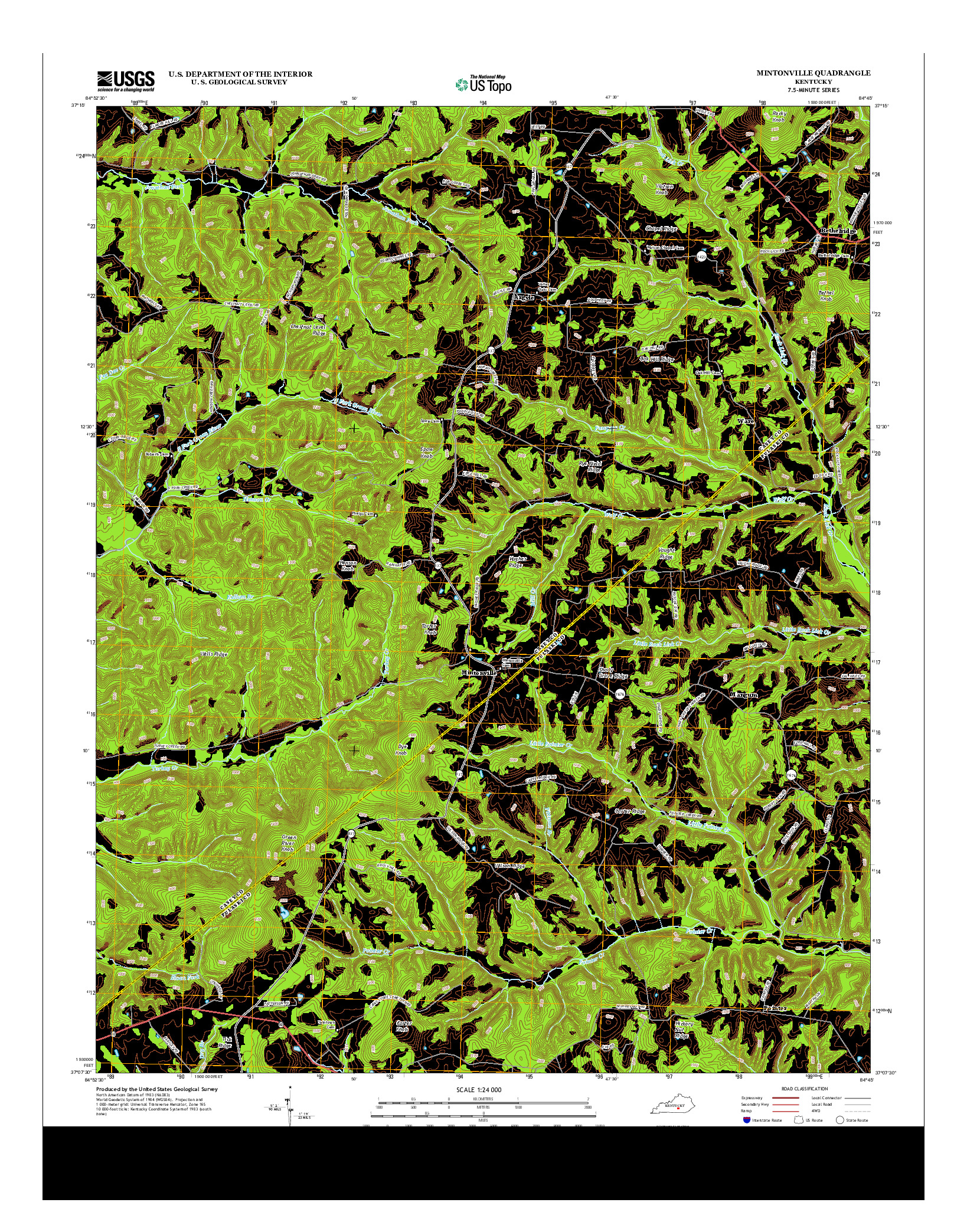 USGS US TOPO 7.5-MINUTE MAP FOR MINTONVILLE, KY 2013